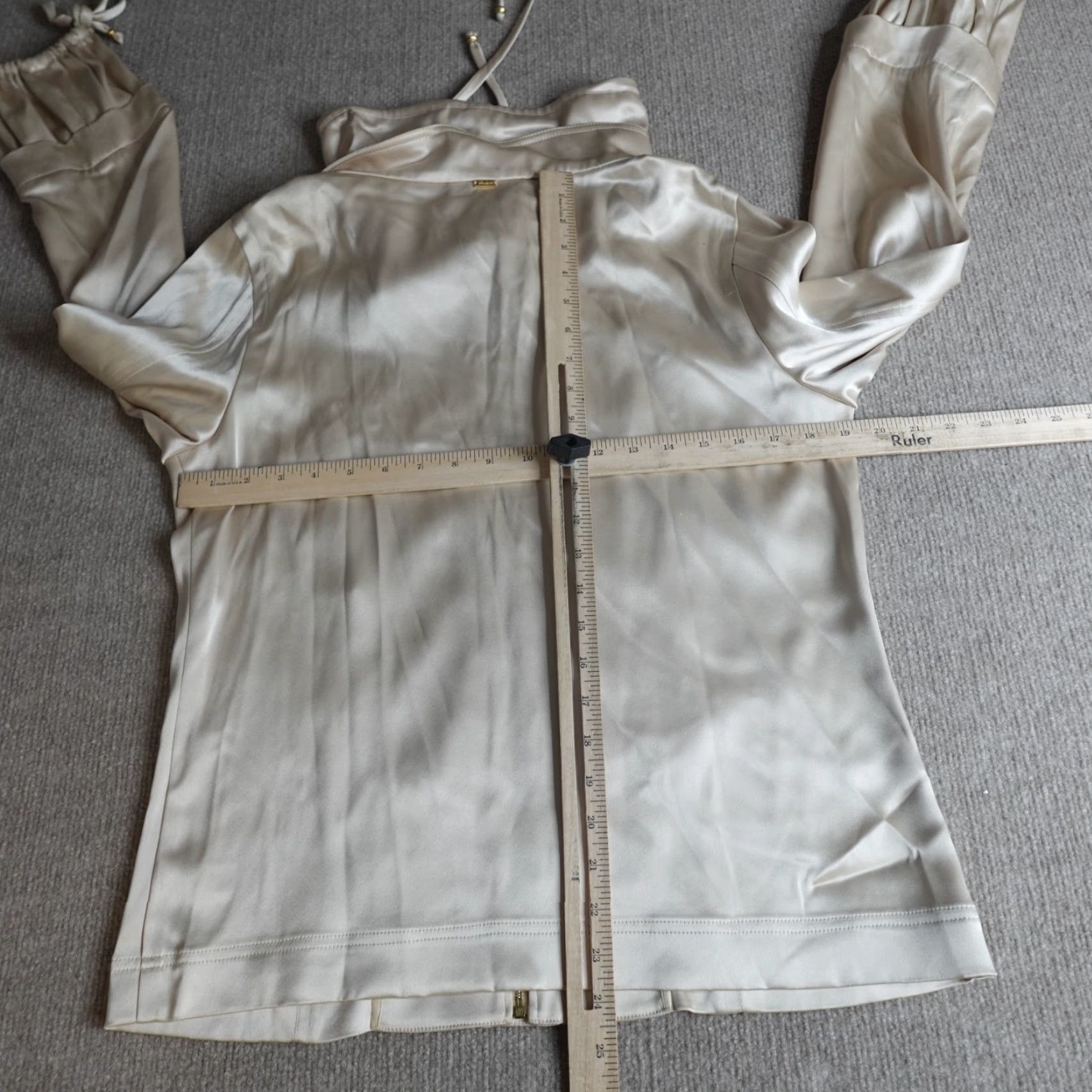 St. John St. John Womens Jacket Medium Beige Gold Solid Windberaker Size M / US 6-8 / IT 42-44 - 6 Thumbnail