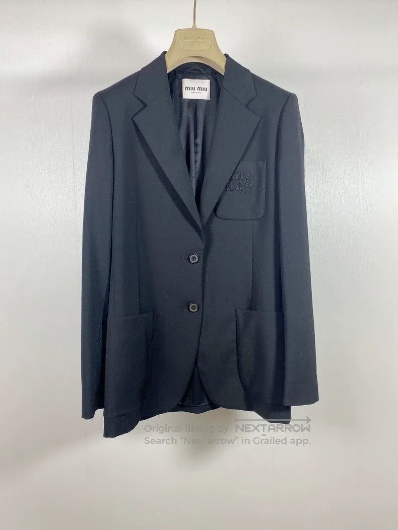 Miu Miu Miu Miu 38 Patch letter suit jacket Size M / US 6-8 / IT 42-44 - 1 Thumbnail