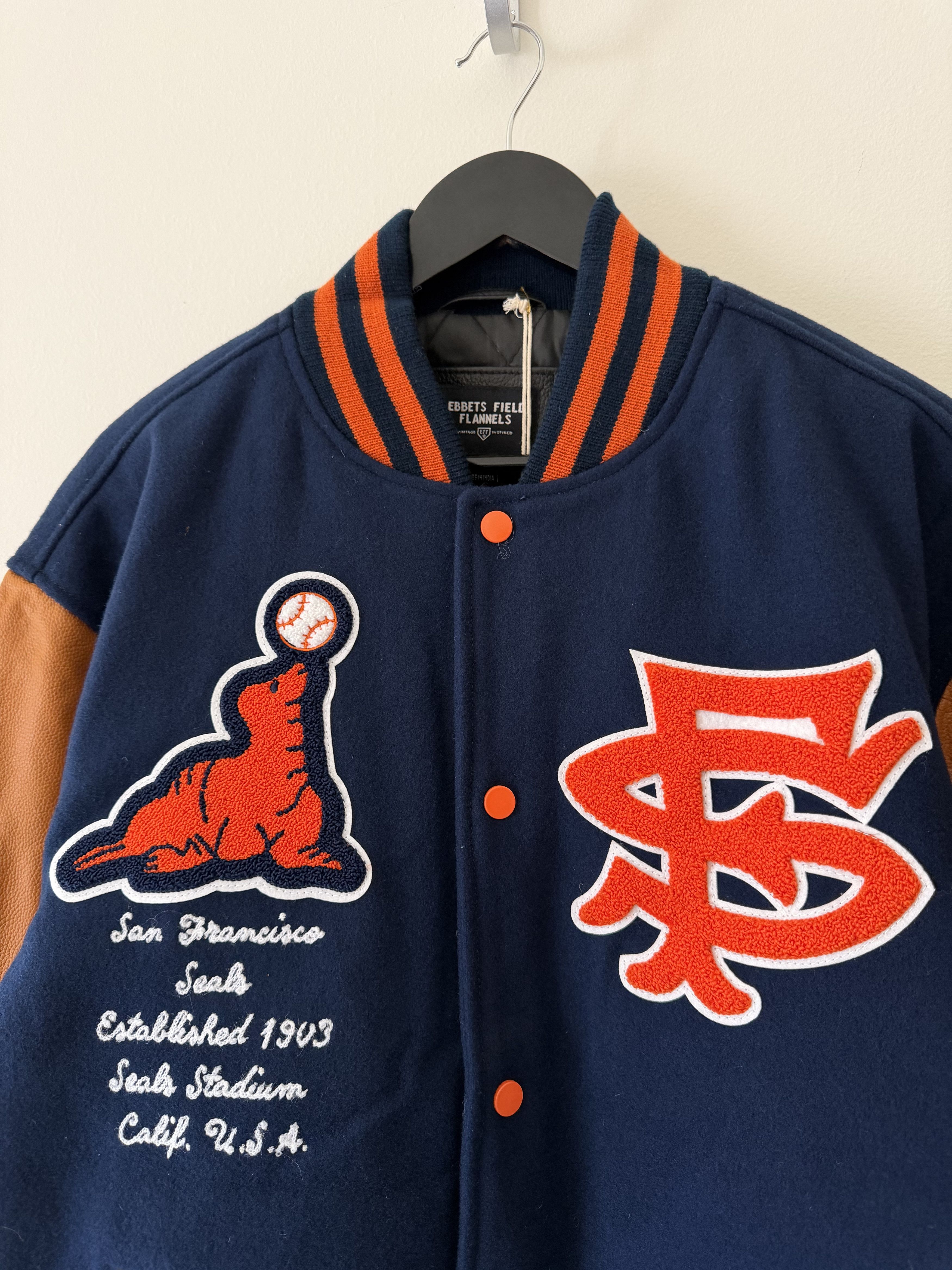 Ebbets Field Flannels Ebbets Field Flannels San Francisco Seals DNA Varisty Jacket Size US L / EU 52-54 / 3 - 2 Thumbnail