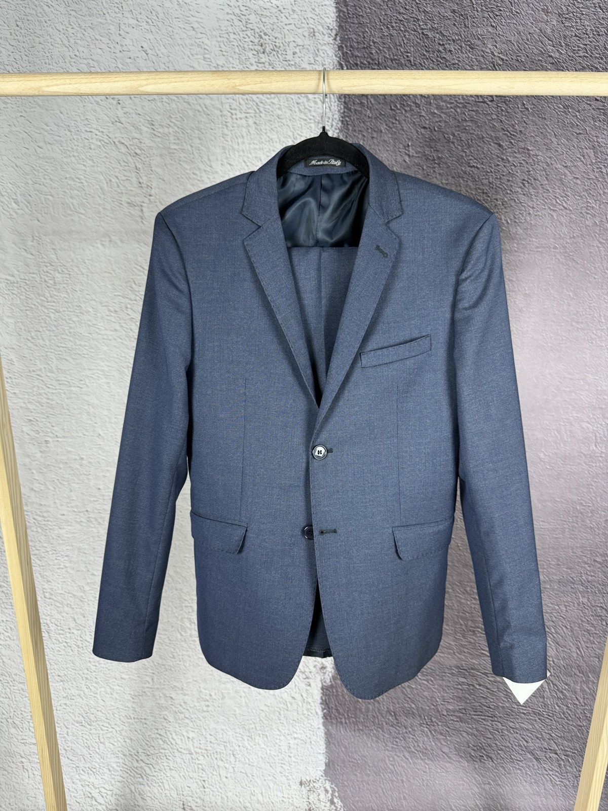 Other P. Langella Bottega italiana pattern blue 2 button 2 pc suit Size 34R - 1 Thumbnail