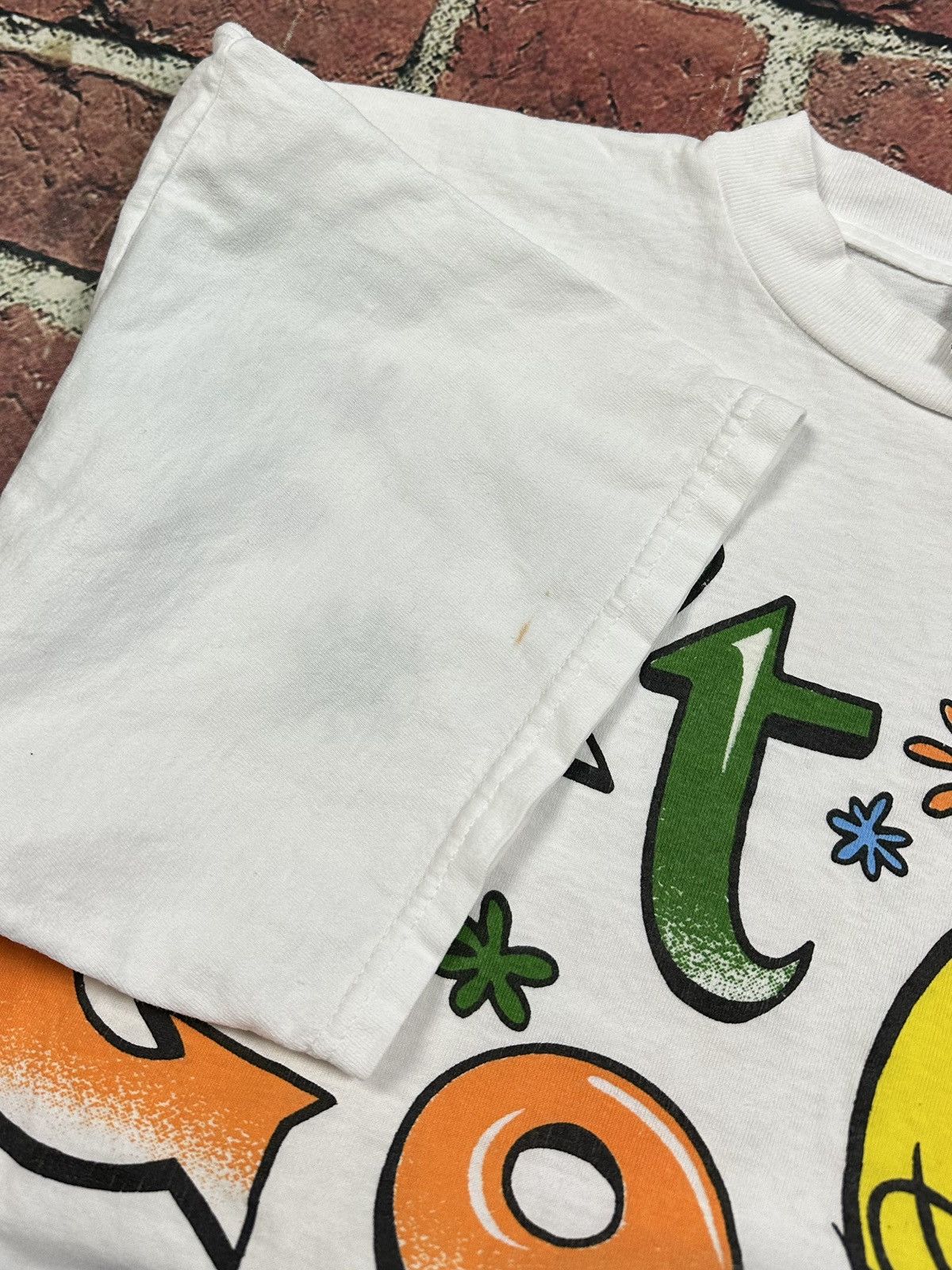 Warner Bros Vintage 90s Looney Tunes Tweety Bird AOP Tee Don’t Go There Size US XL / EU 56 / 4 - 11 Thumbnail
