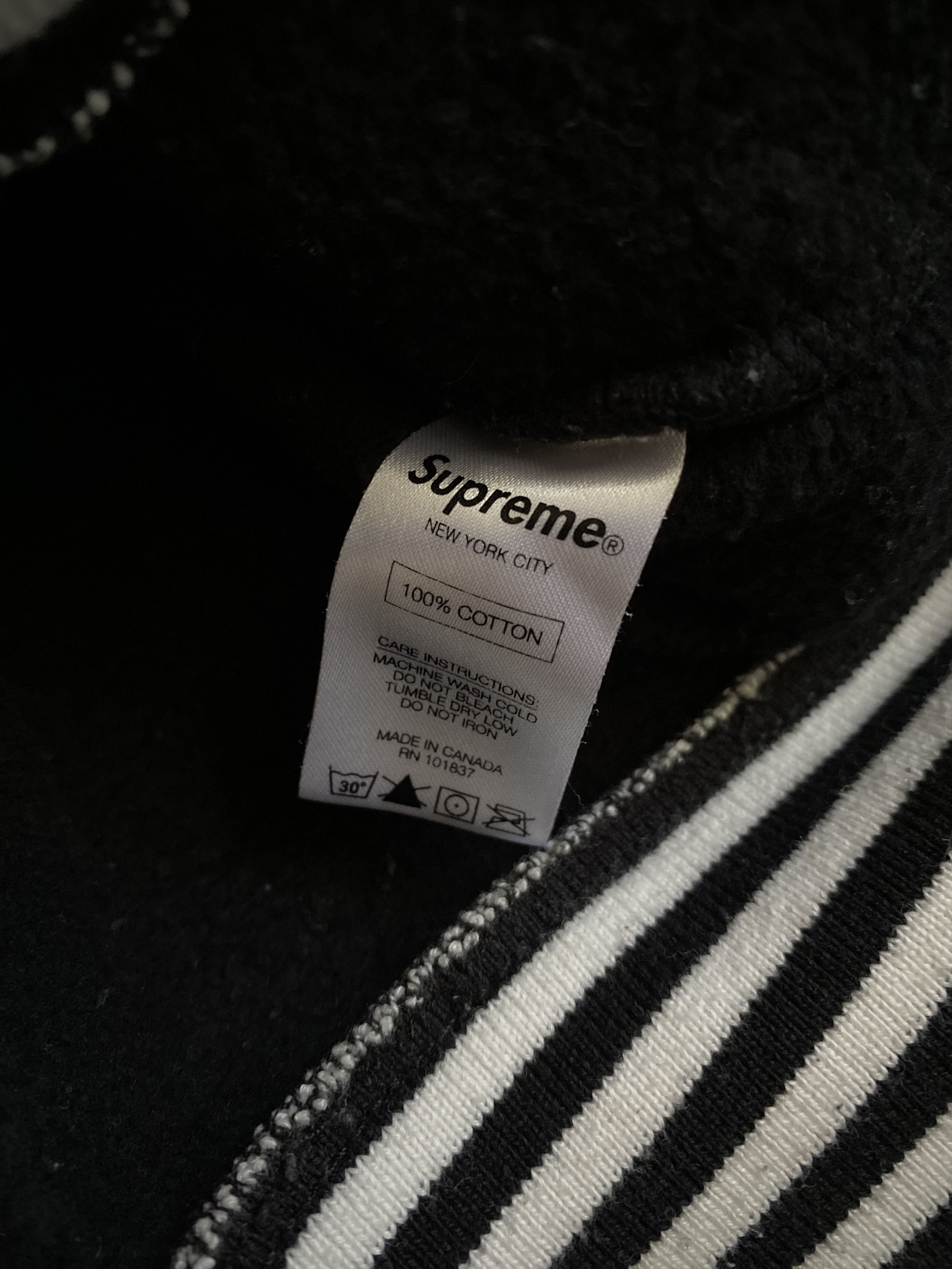 Supreme Classic Logo Striped Rib Crewneck FW14 Size US M / EU 48-50 / 2 - 6 Thumbnail