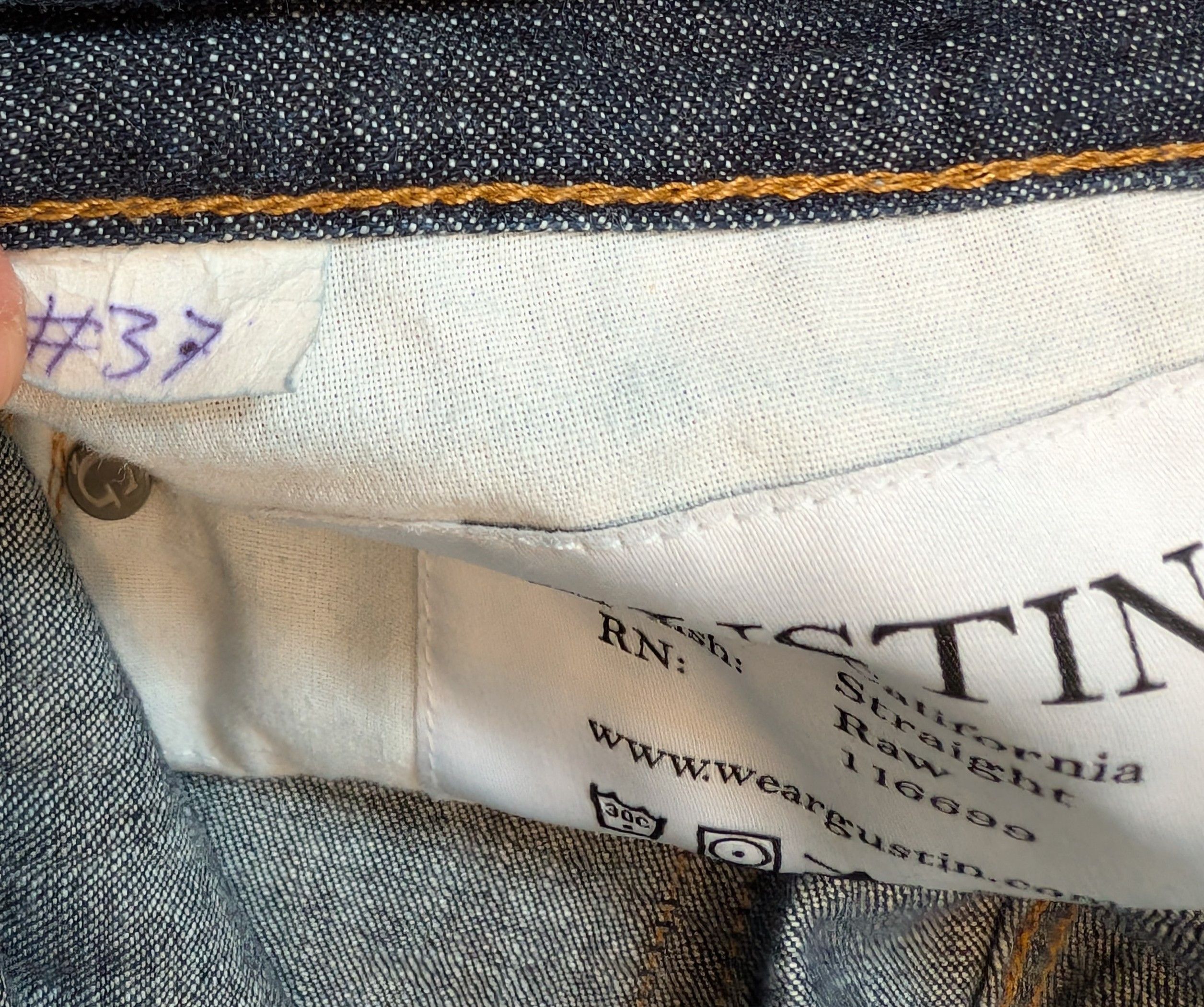 Gustin Gustin #37 Super Light Selvedge Denim Straight Leg Jeans Size US 35 - 5 Thumbnail