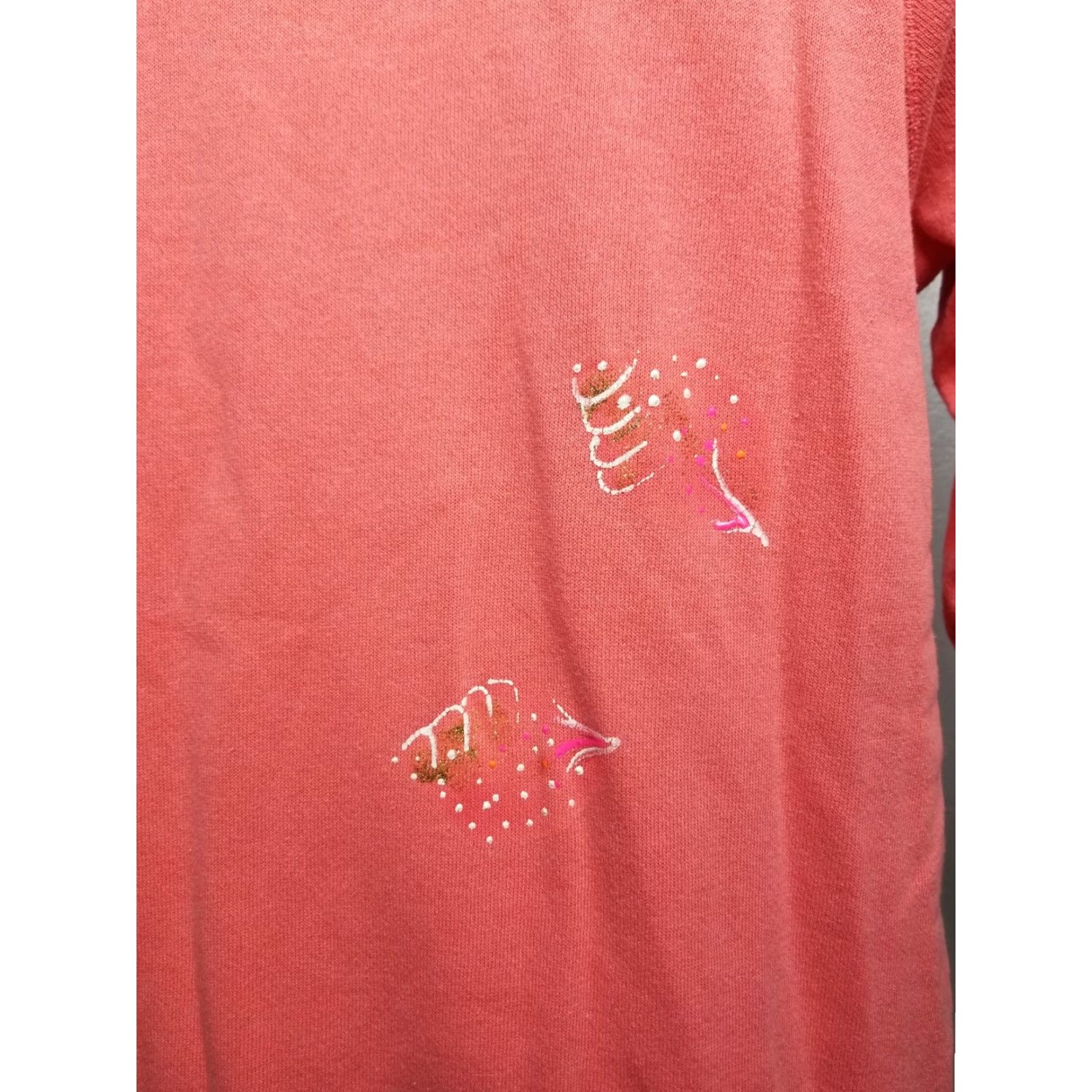 Hanes VINTAGE Florida Lobster Coral Crew Neck Sweatshirt Mens Large Puff Paint 80s Logo 80s Pullover Navy? Size US L / EU 52-54 / 3 - 6 Thumbnail