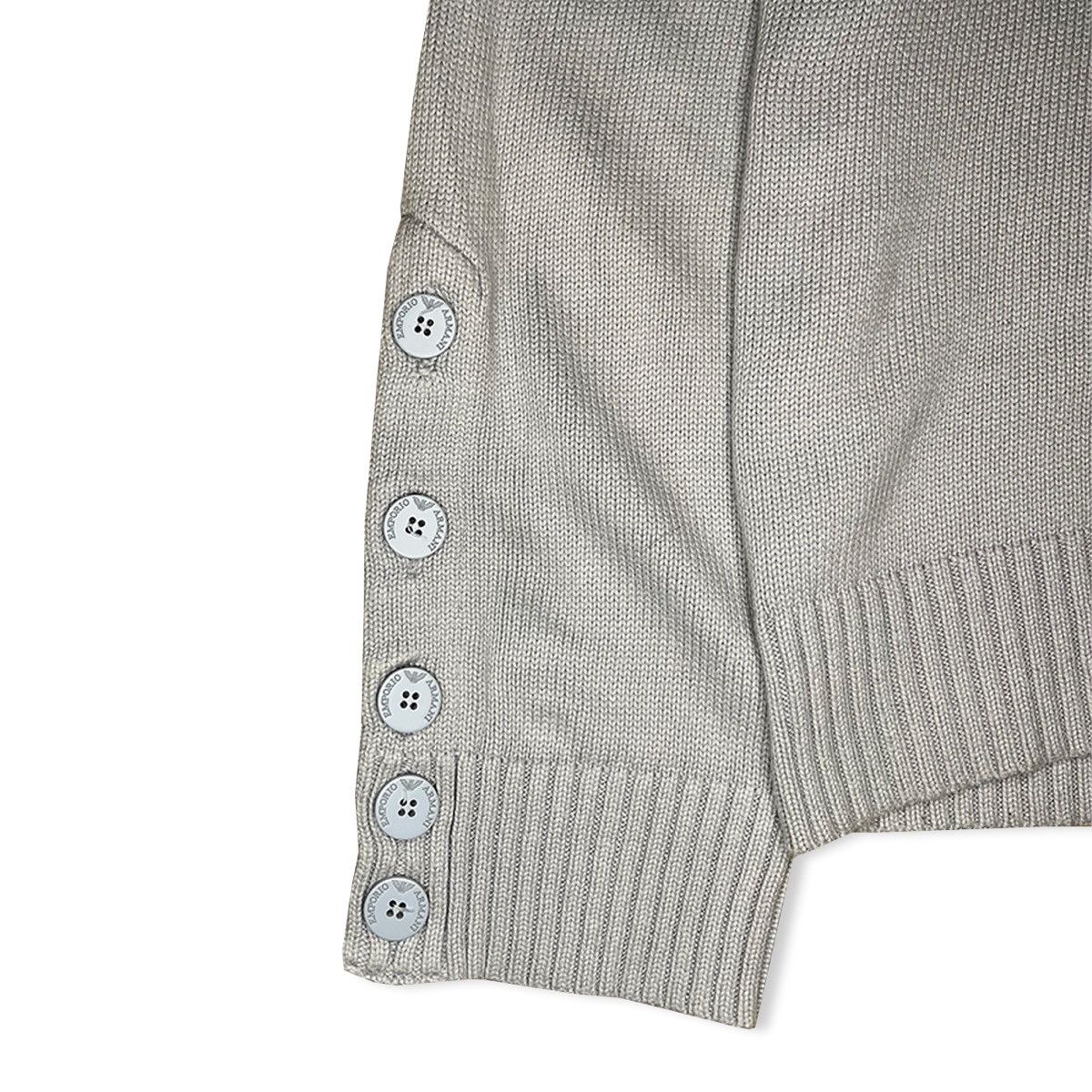 Emporio Armani 90’s Emporio Armani Asymmetric Sidewinder Knit Polo Shirt Size US XXL / EU 58 / 5 - 7 Thumbnail