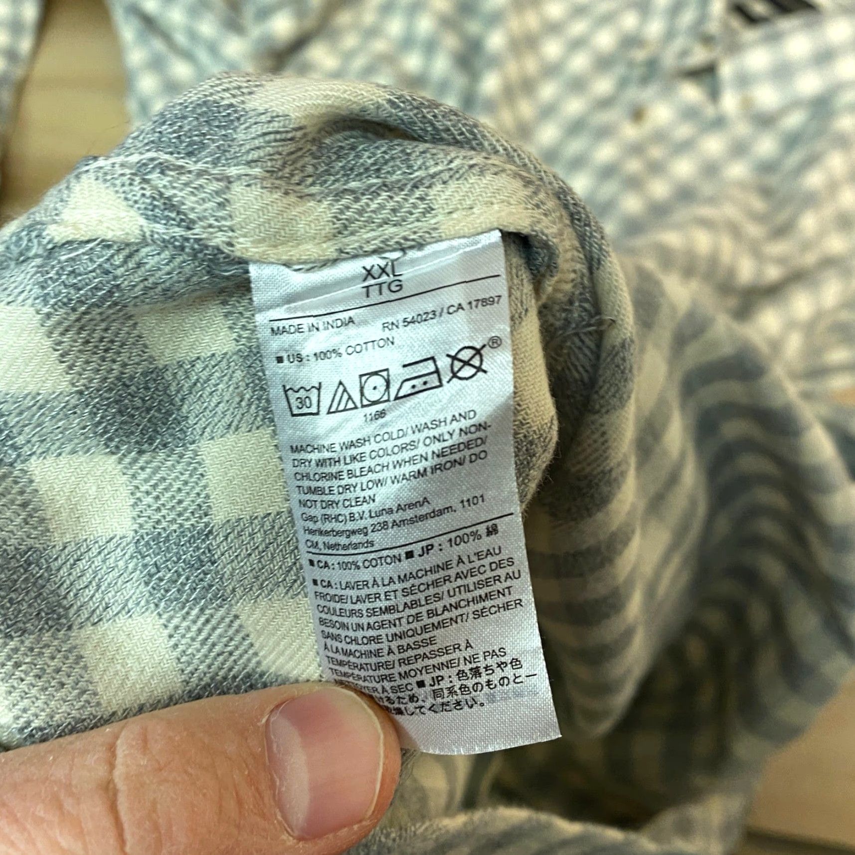 Banana Republic Banana Republic Shirt Mens XXL Slim Fit Flannel Gingham Check Button Down Long Sleeve Casual Geometric Pocket Collared Vintage No Size US XXL / EU 58 / 5 - 6 Thumbnail