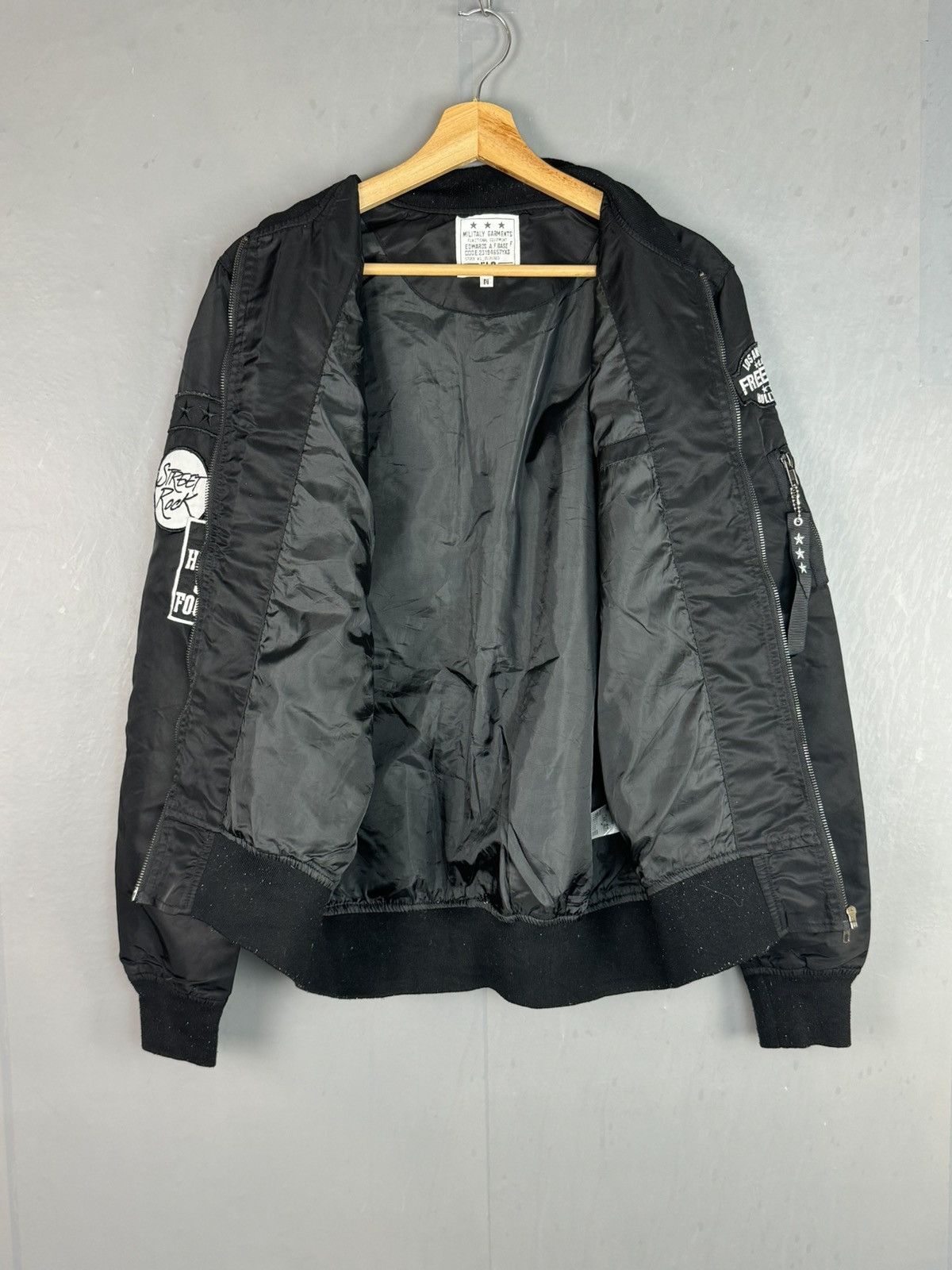 Vintage FLG Militaly Garments Patch Bomber Jacket Size US M / EU 48-50 / 2 - 7 Thumbnail