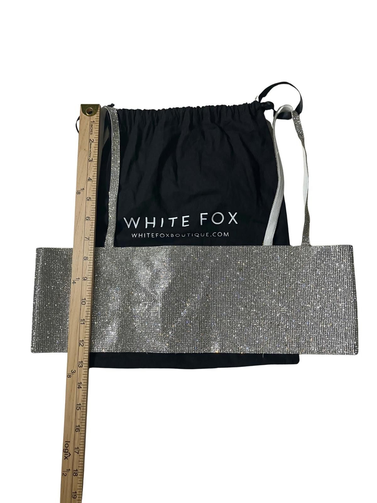 Other White Fox Rhinestone Crop Top XS/S Silver Party Size XS / US 0-2 / IT 36-38 - 5 Thumbnail