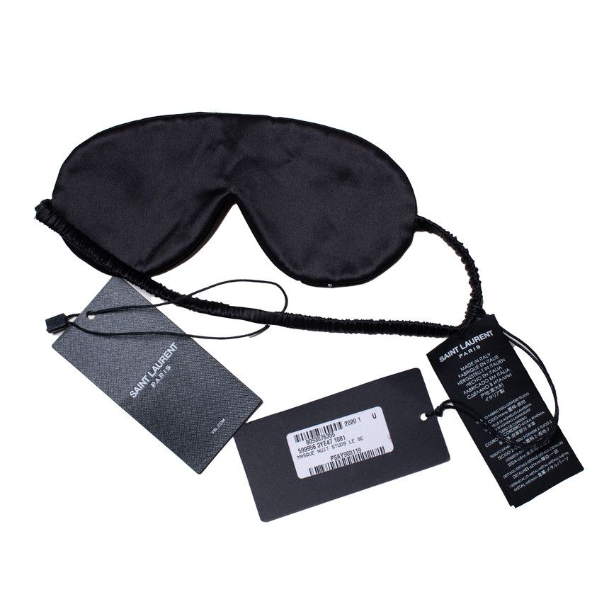Saint Laurent Paris Saint Laurent, suede sleeping mask with studs Size ONE SIZE - 2 Thumbnail
