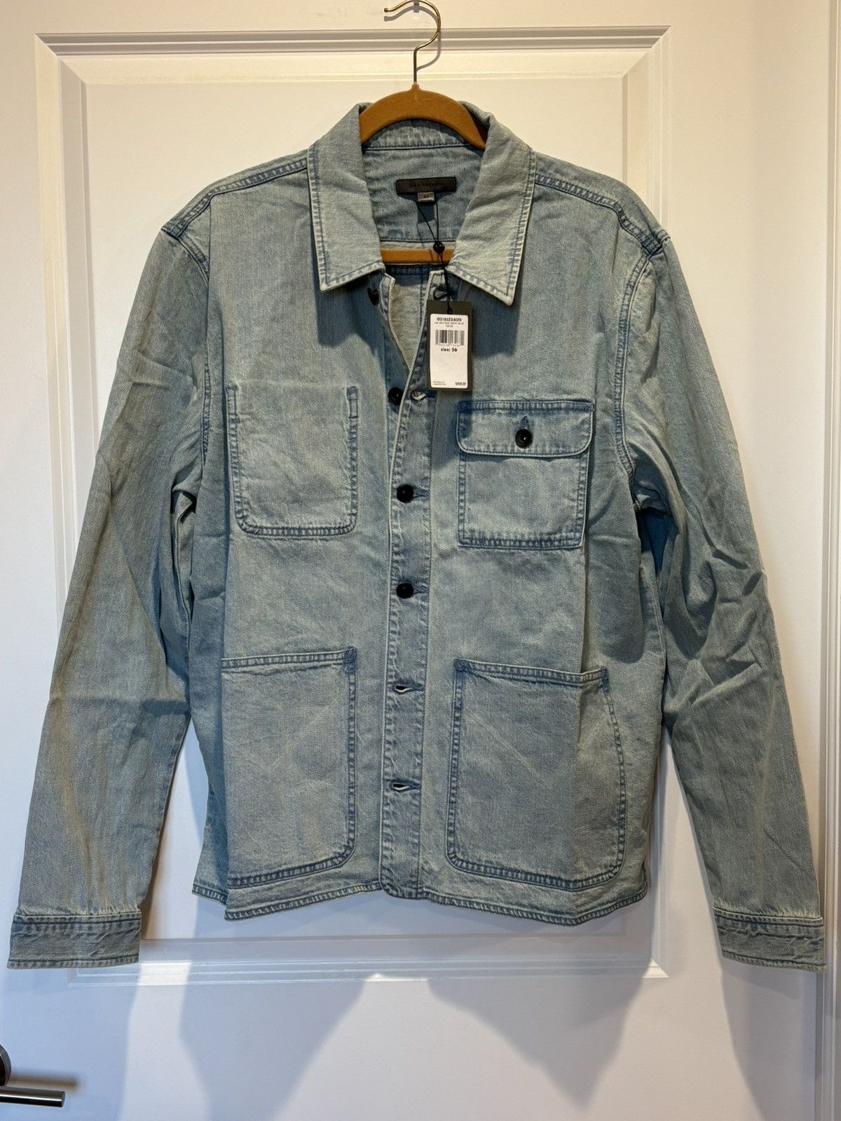 John Varvatos $498 NWT John Varvatos Alleck Chore Coat Size 56 XL Linen Size US XL / EU 56 / 4 - 1 Thumbnail