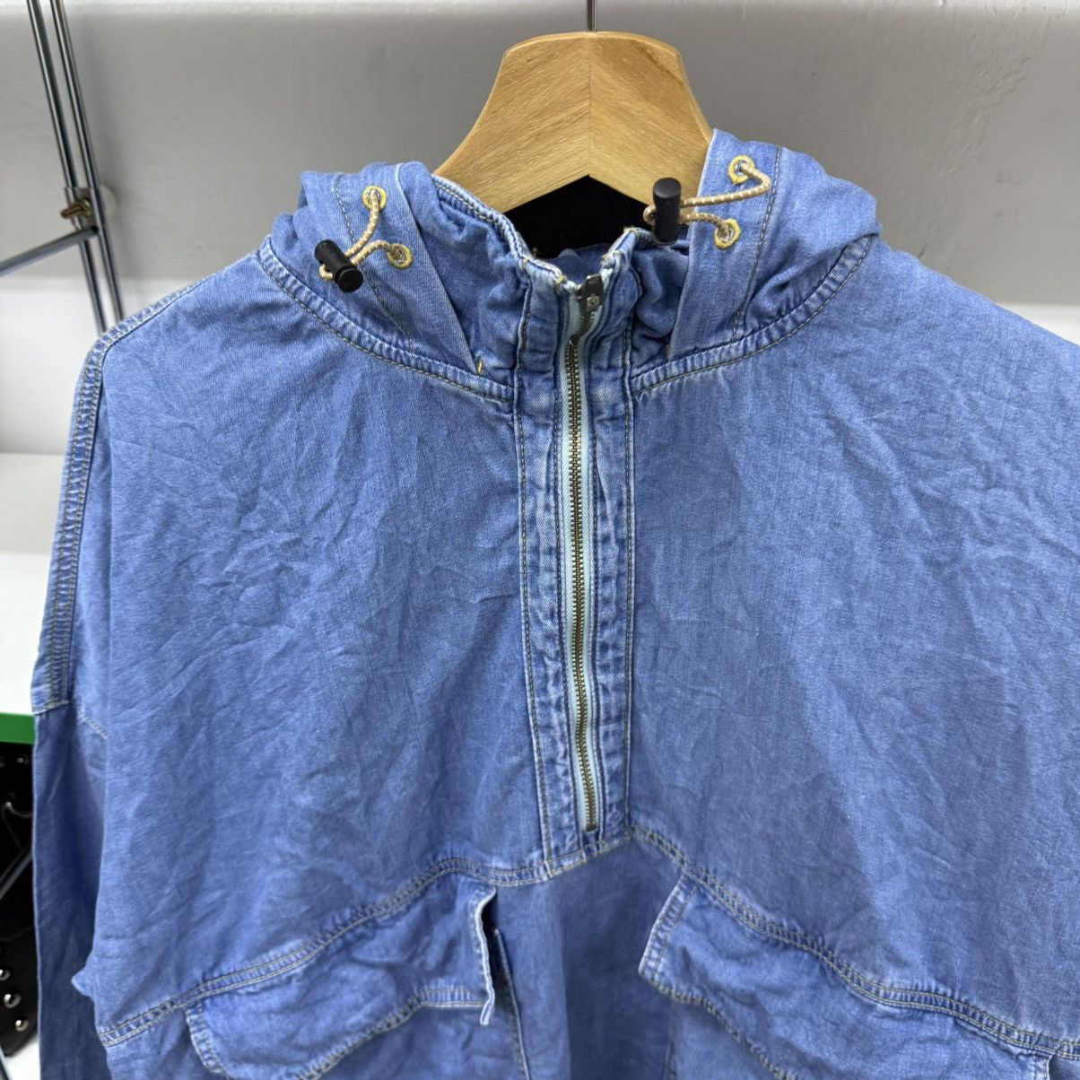 GU × Japanese Brand GU Japan Denim Double Pocket Anorak Size US L / EU 52-54 / 3 - 4 Thumbnail
