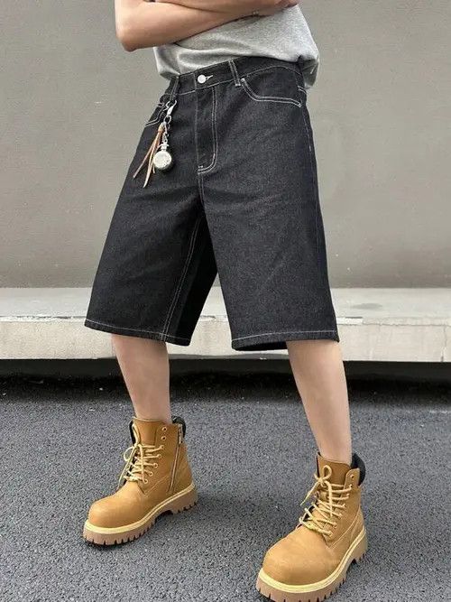 VIBE VINTAGE jeans jorts Y2K denim shorts Size US 36 / EU 52 - 1 Thumbnail