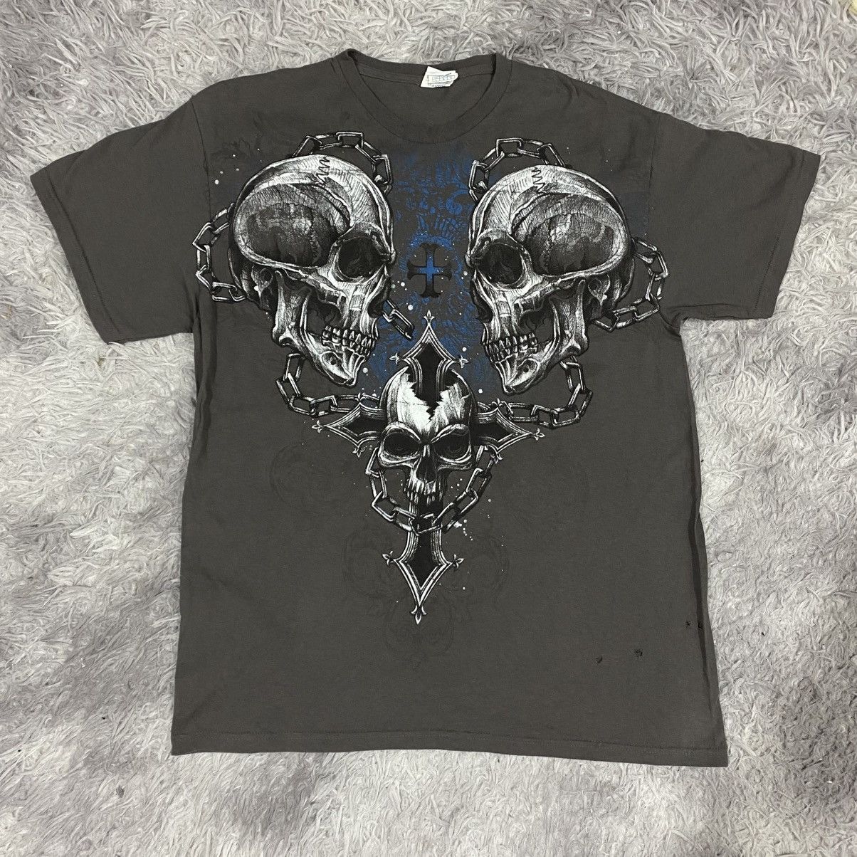 Delta × Vintage Skull cross distressed big print Size US L / EU 52-54 / 3 - 1 Thumbnail