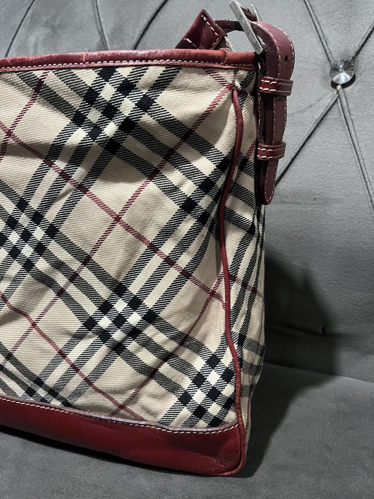 Burberry Auth BURBERRY Nova Check Blue Label Shoulder Bag Canvas Size ONE SIZE - 8 Thumbnail