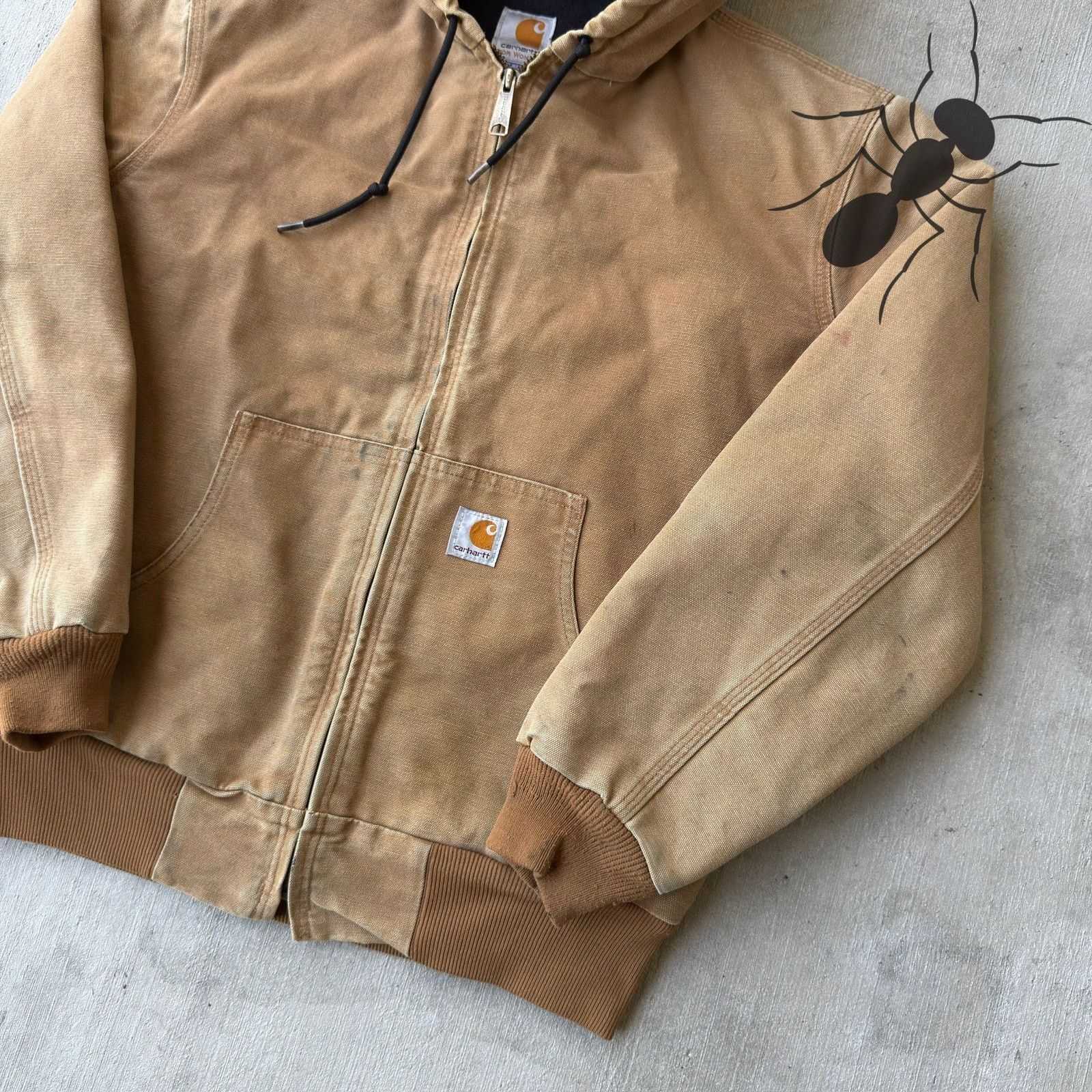 Carhartt × Vintage Carhartt WOMENS WJ130 BRN brown hooded work wear jacket Size US S / EU 44-46 / 1 - 3 Thumbnail