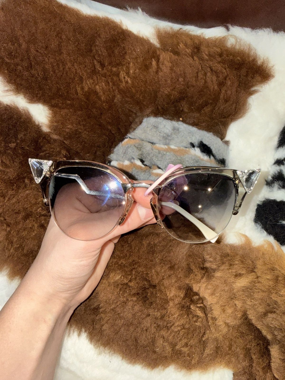 Fendi Fendi Rhinestone Sunglasses Vintage Size ONE SIZE - 1 Thumbnail