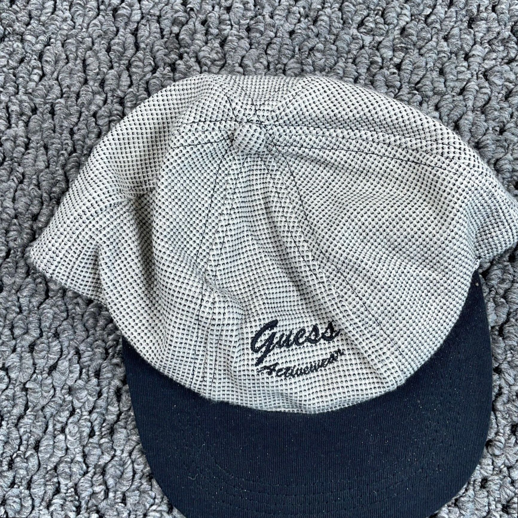 Guess VINTAGE GUESS Activewear Snapback Dad Hat Adult One Size Gray Textured Cotton Cap Mens Size ONE SIZE - 6 Thumbnail