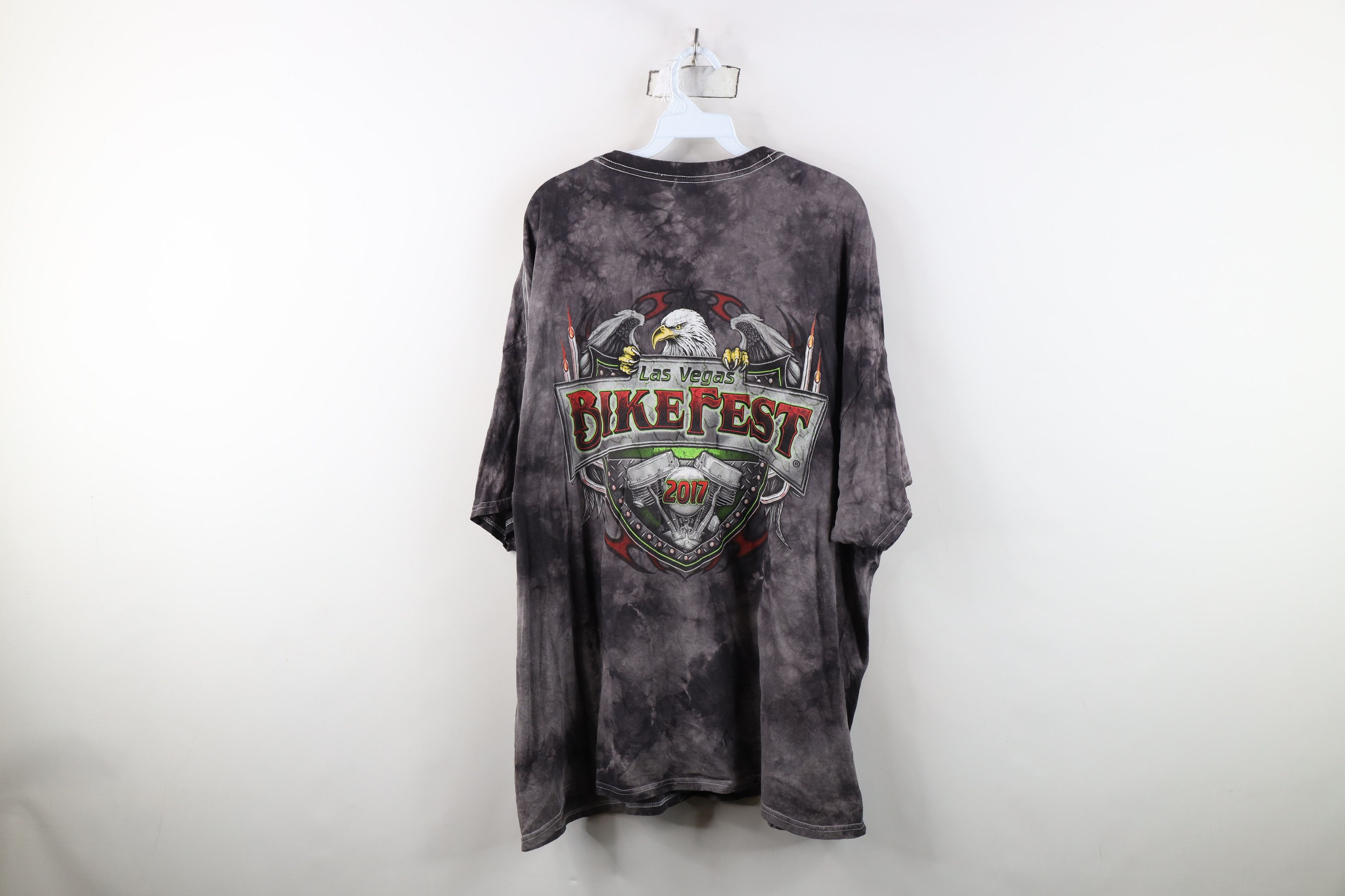Vintage Y2K Streetwear 2017 Las Vegas BikeFest Tribal Acid T-Shirt Size US XXL / EU 58 / 5 - 13 Thumbnail