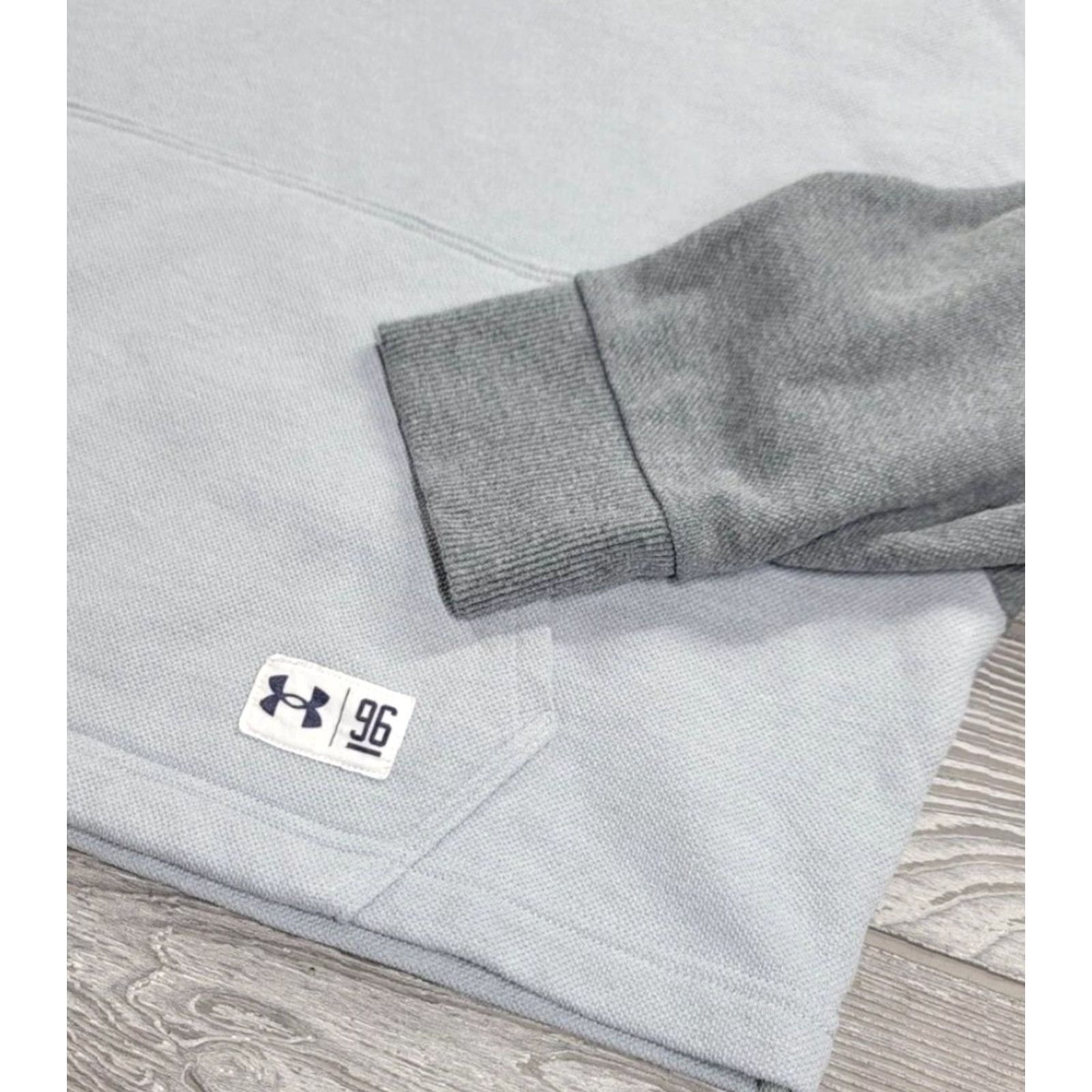 Under Armour Under Armour Women Fleece Playback Pullover 1/4 Zip S Light Blue Gray Colorblock Shirt Womens/S Size S / US 4 / IT 40 - 6 Thumbnail