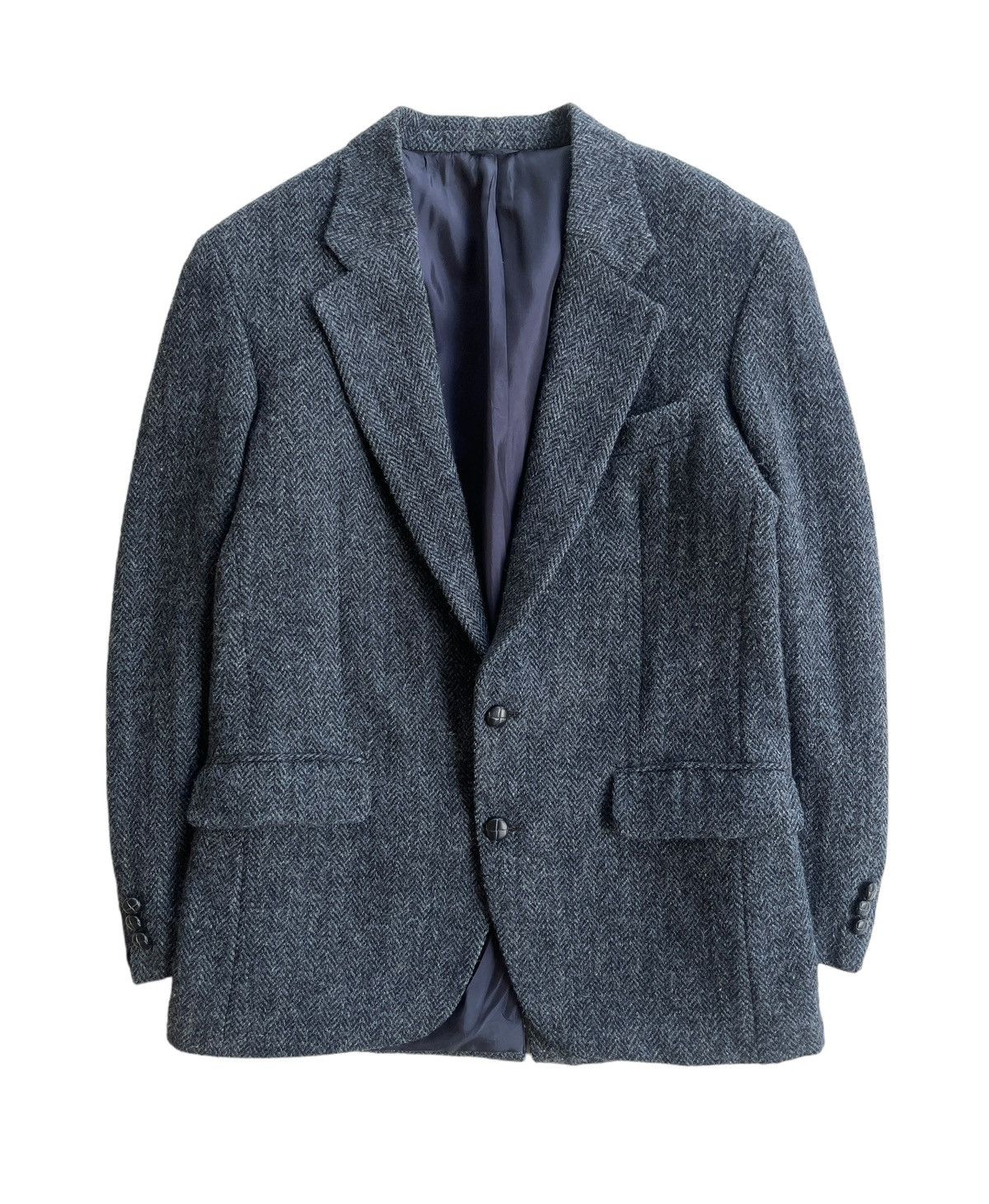 Harris Tweed 1980s Harris Tweed Pure Wool Herringbone Coat Size 38R - 1 Thumbnail