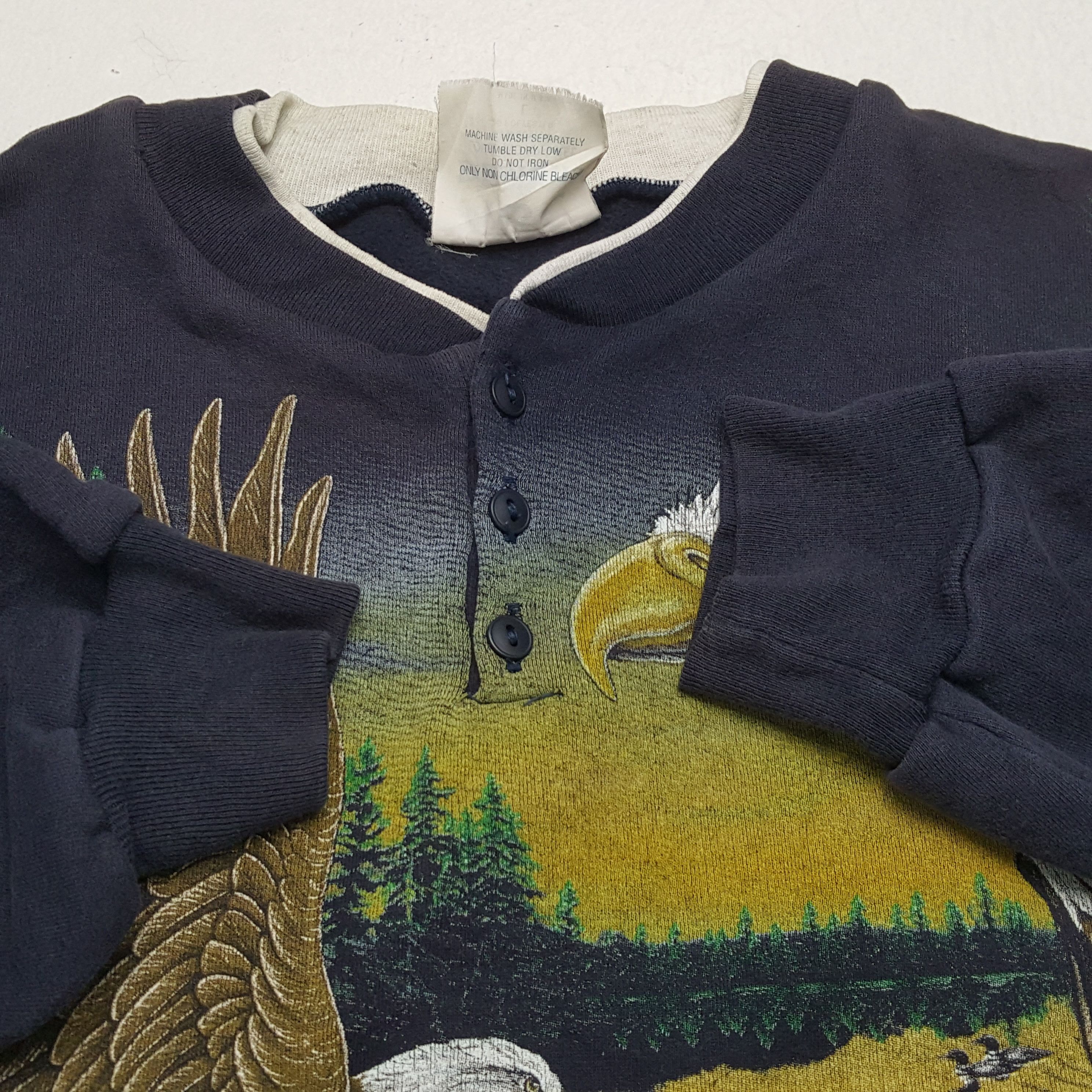 Vintage EAGLE ART Design Style Vintage Sweatshirt Size US M / EU 48-50 / 2 - 8 Thumbnail