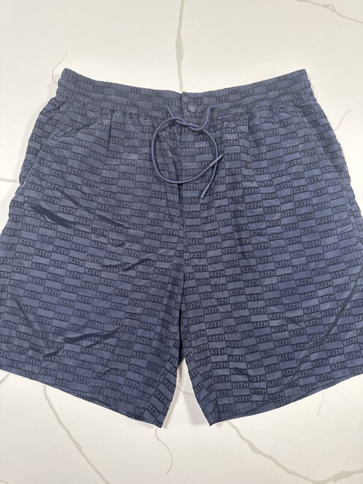 Kith Kith Flocked Monogram Mason Short 'Nocturnal' - Small Size US 31 - 5 Thumbnail