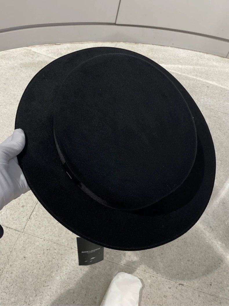 Saint Laurent Paris Saint Laurent Paris Black woolen British hat Size ONE SIZE - 2 Thumbnail