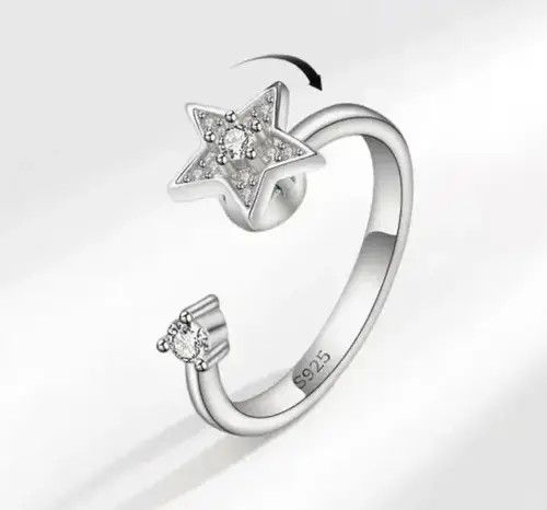 Jewelry Star Spinner Adjustable Ring Size ONE SIZE - 4 Thumbnail