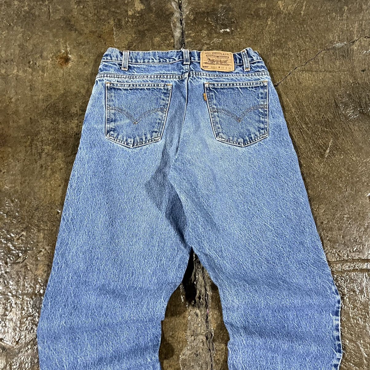 Levi's × Vintage Crazy Vintage 90s Levi's Orange Tab 550 Faded Skater Jeans Size US 32 / EU 48 - 3 Thumbnail