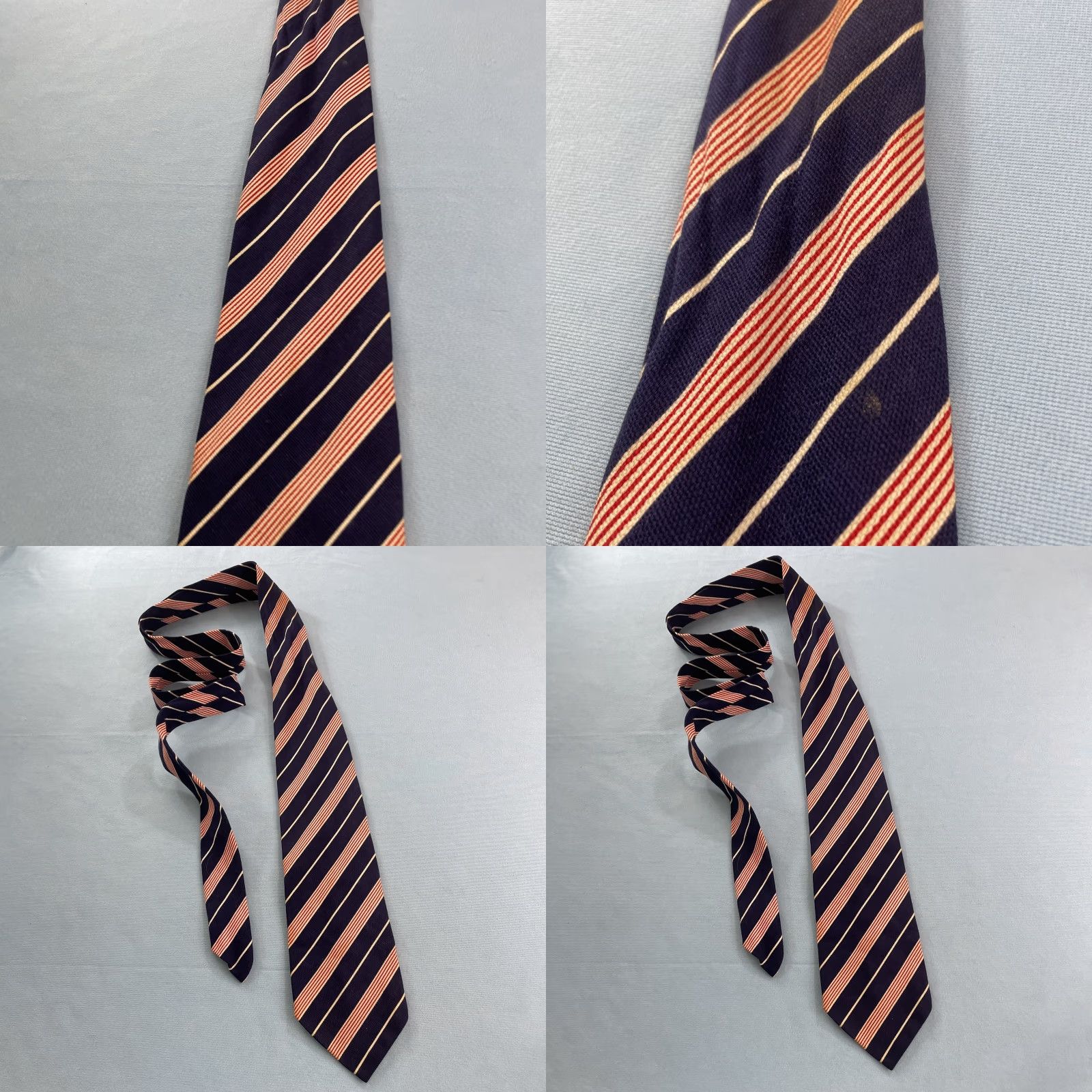 Vintage VINTAGE Red White Blue Tie Woven Necktie Repp Striped American Regimental 4x57 Stain Capsule Wide Necktie Men Tie Size ONE SIZE - 9 Thumbnail