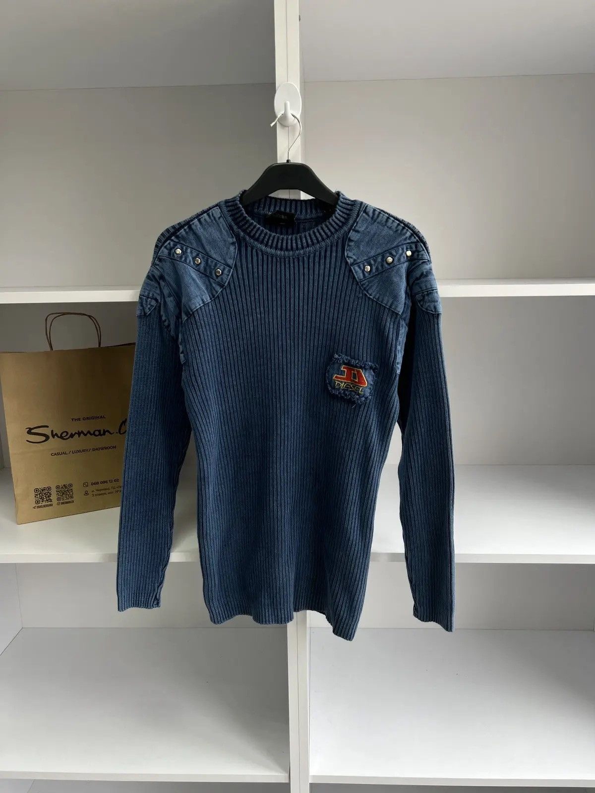 Designer × Diesel × Vintage Vintage Diesel Archival Y2K Japanese Style Sweater Size US L / EU 52-54 / 3 - 4 Thumbnail