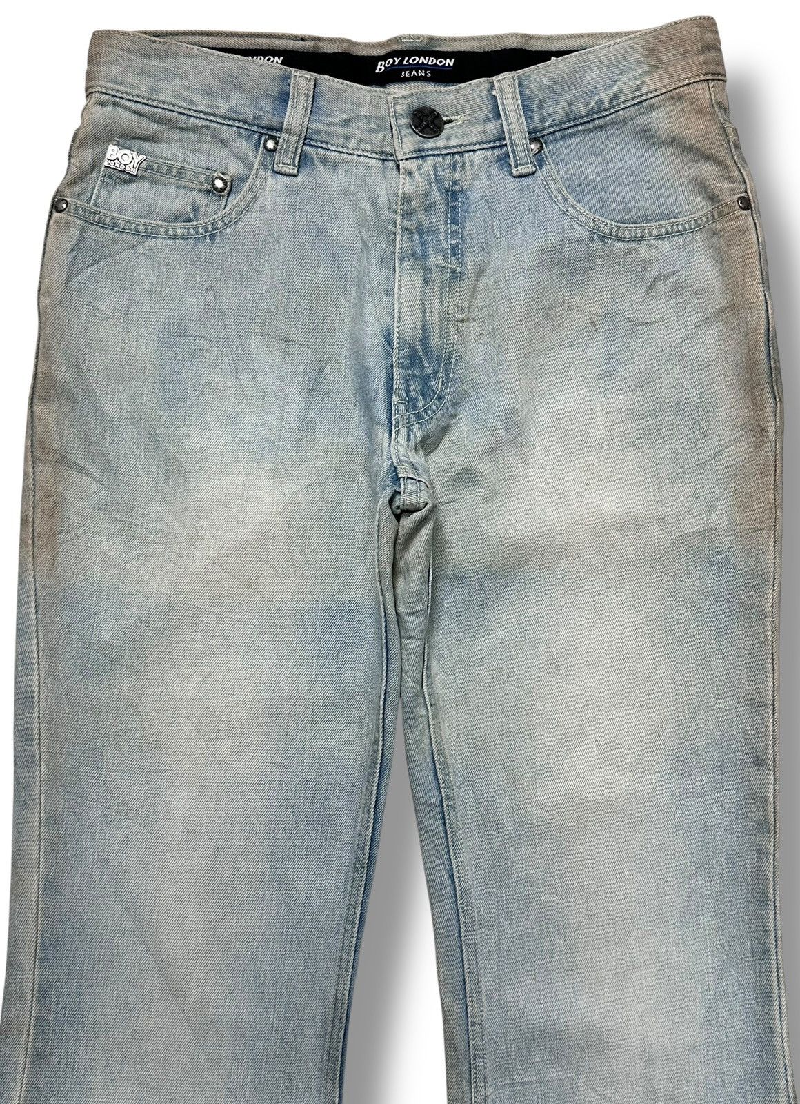 Boy London Vintage Boy London Bell-Bottom Flare Jeans Light BlueWash Size US 29 - 2 Thumbnail