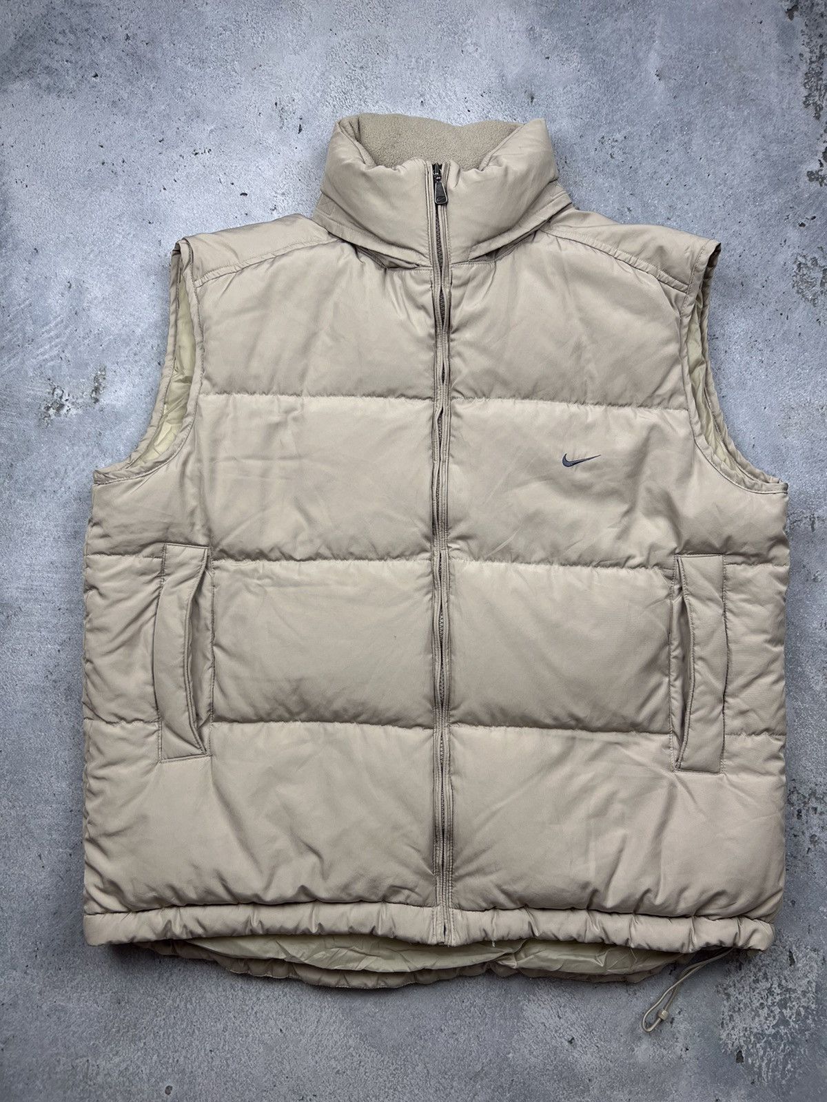 image of Nike Y2K Puffer Vest in Beige, Men's (Size Large)