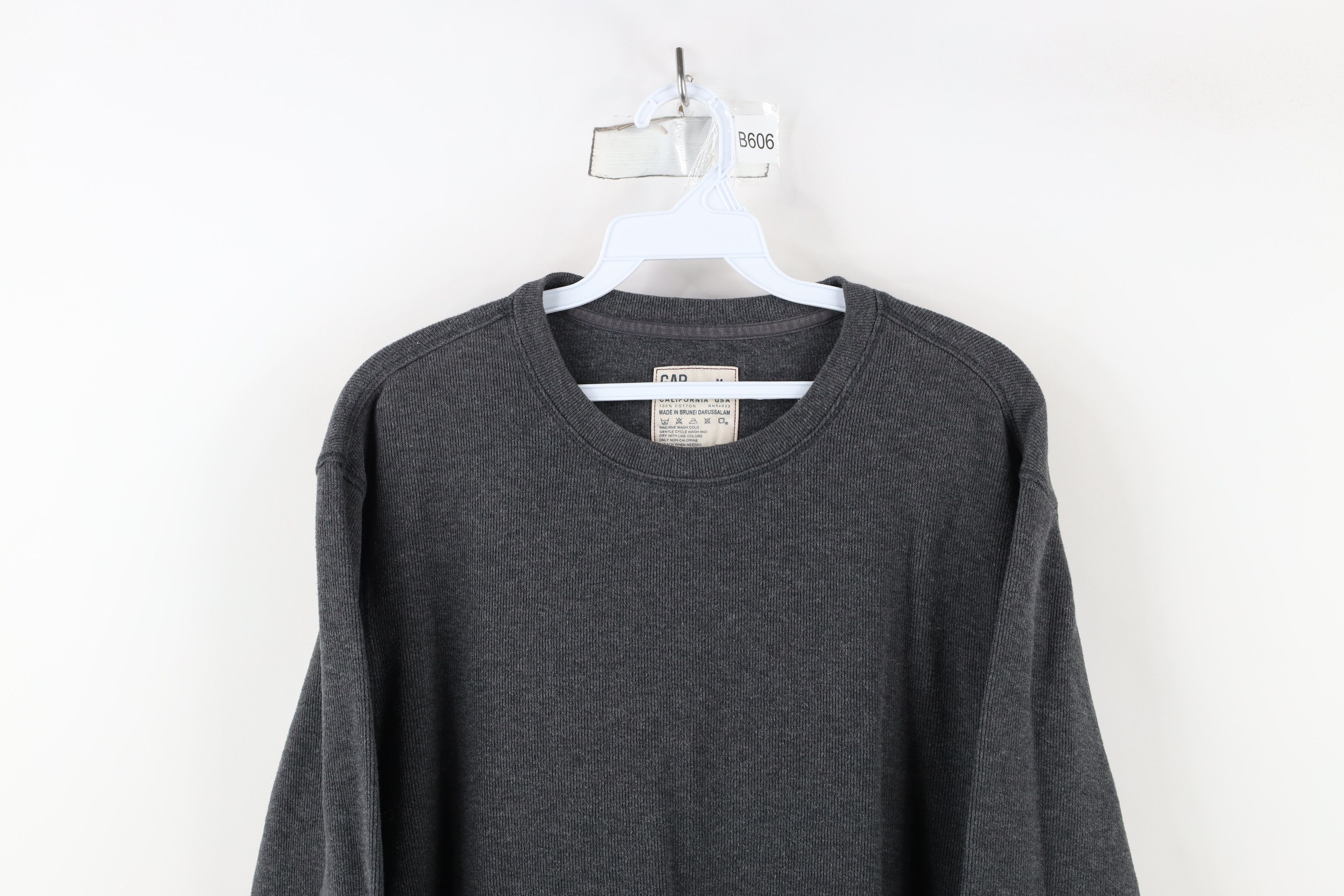 Gap × Vintage Vintage 90s Y2K Gap Ribbed Knit Long Sleeve T-Shirt Gray Size US M / EU 48-50 / 2 - 2 Thumbnail