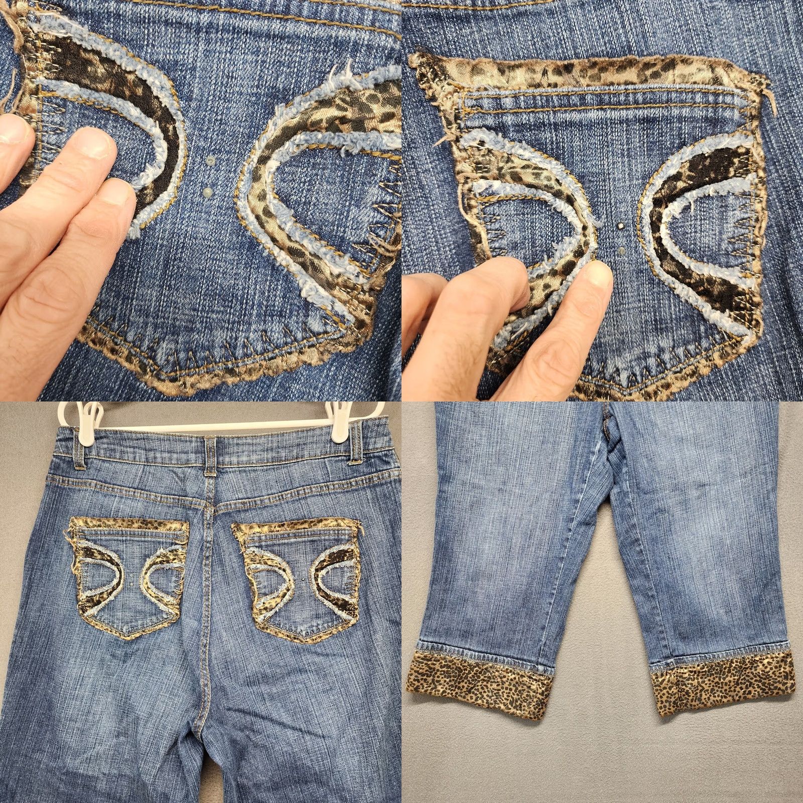 Vintage VINTAGE Ashley Stewart Set Womens 16W Cropped Jeans and Jacket Cheetah Animal Print Vtg Womens Boys? Size 38" / US 16 / IT 52 - 11 Thumbnail
