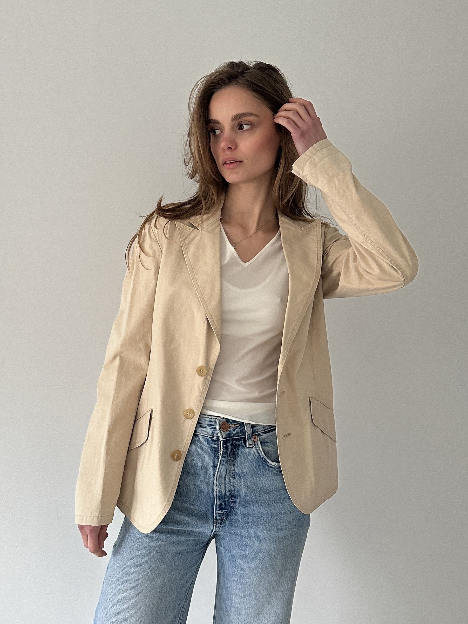 Yohji Yamamoto Y\'s Beige Blazer Jacket main image 4