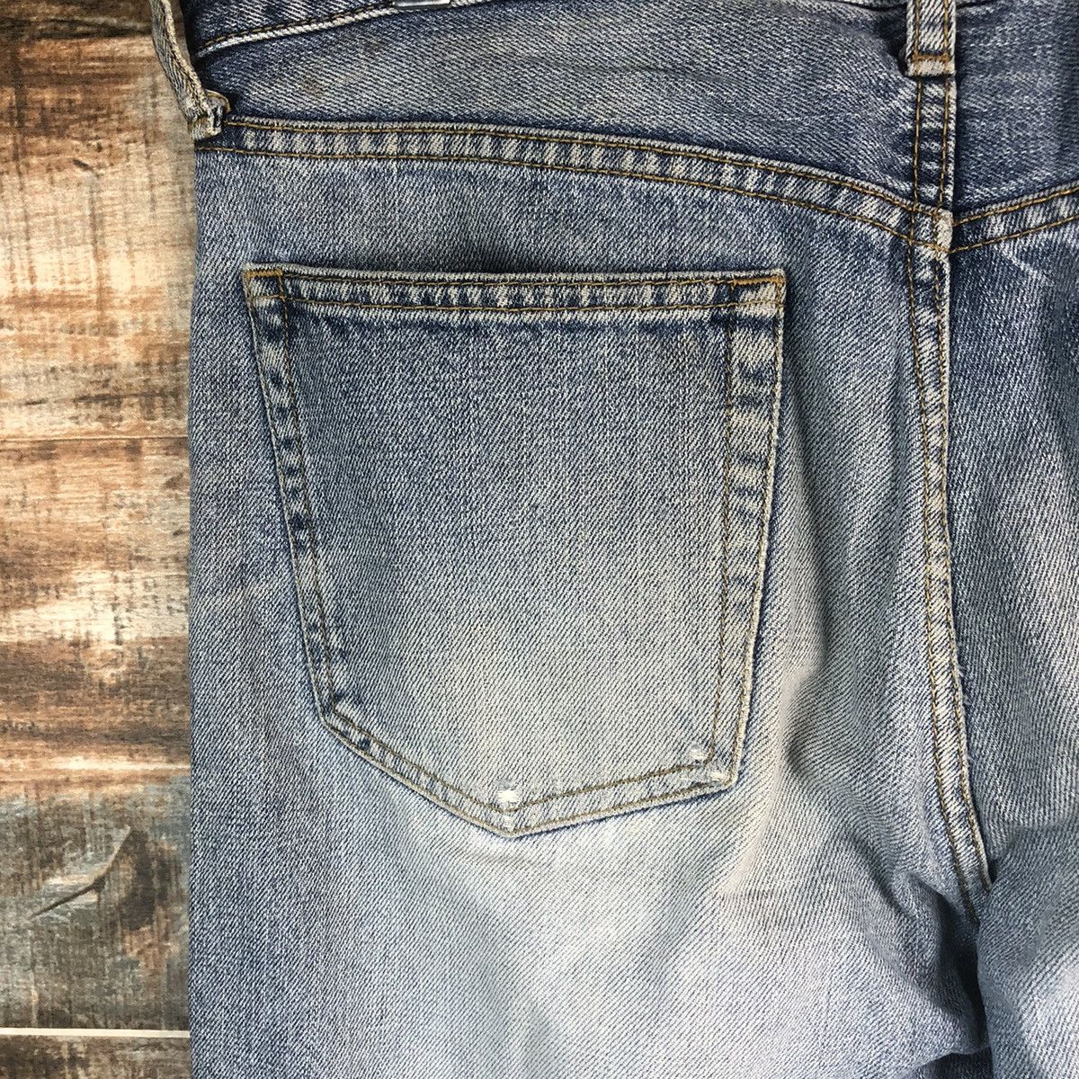 Japanese Brand DL Uniqlo Blue Distressed Denim Pants #C292 Size US 32 / EU 48 - 16 Thumbnail