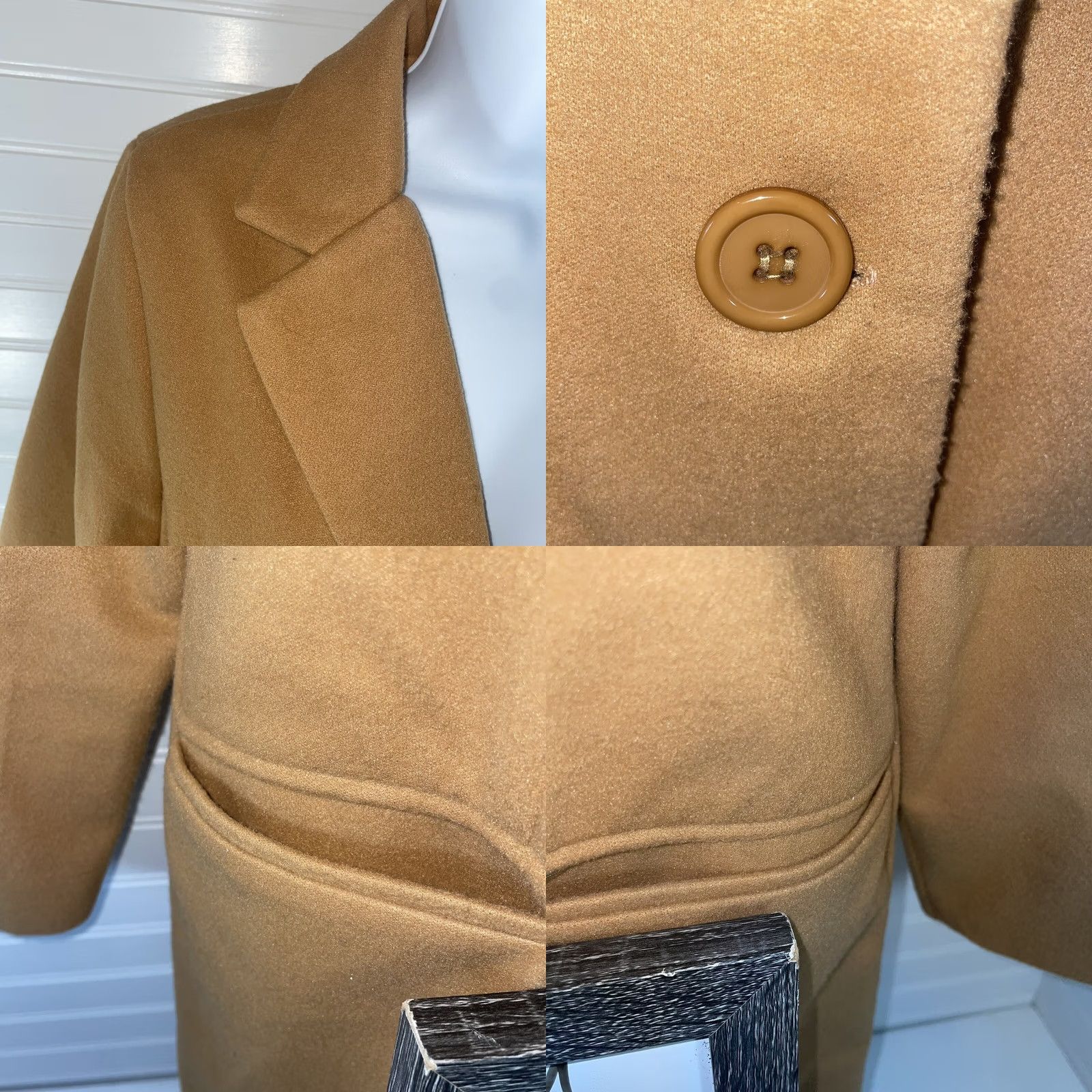 Vintage Women's Medium Caramel Knit Overcoat - Vintage Condition Size M / US 6-8 / IT 42-44 - 11 Thumbnail
