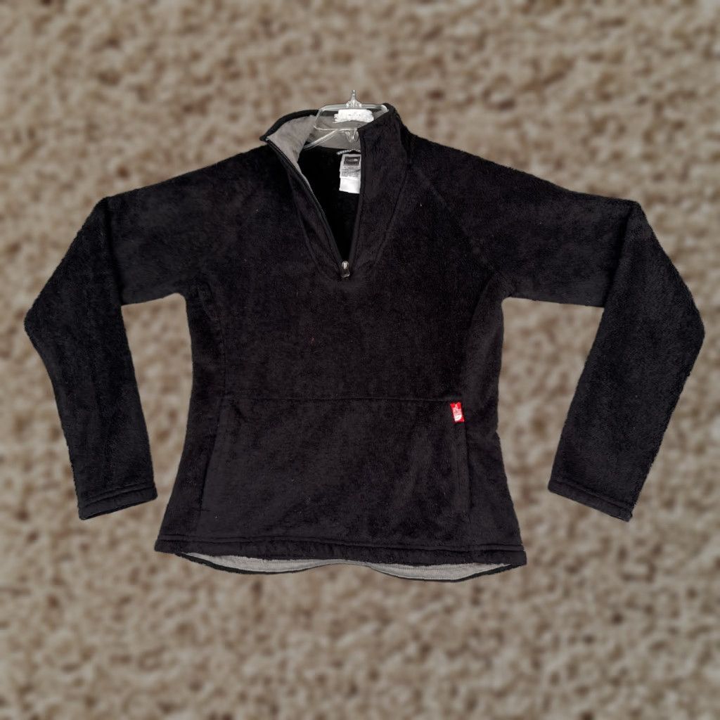 The North Face The North Face Sweater Womens XS Black 1/4 Zip Mock Neck Fleece Logo Pullover Size XS / US 0-2 / IT 36-38 - 1 Thumbnail