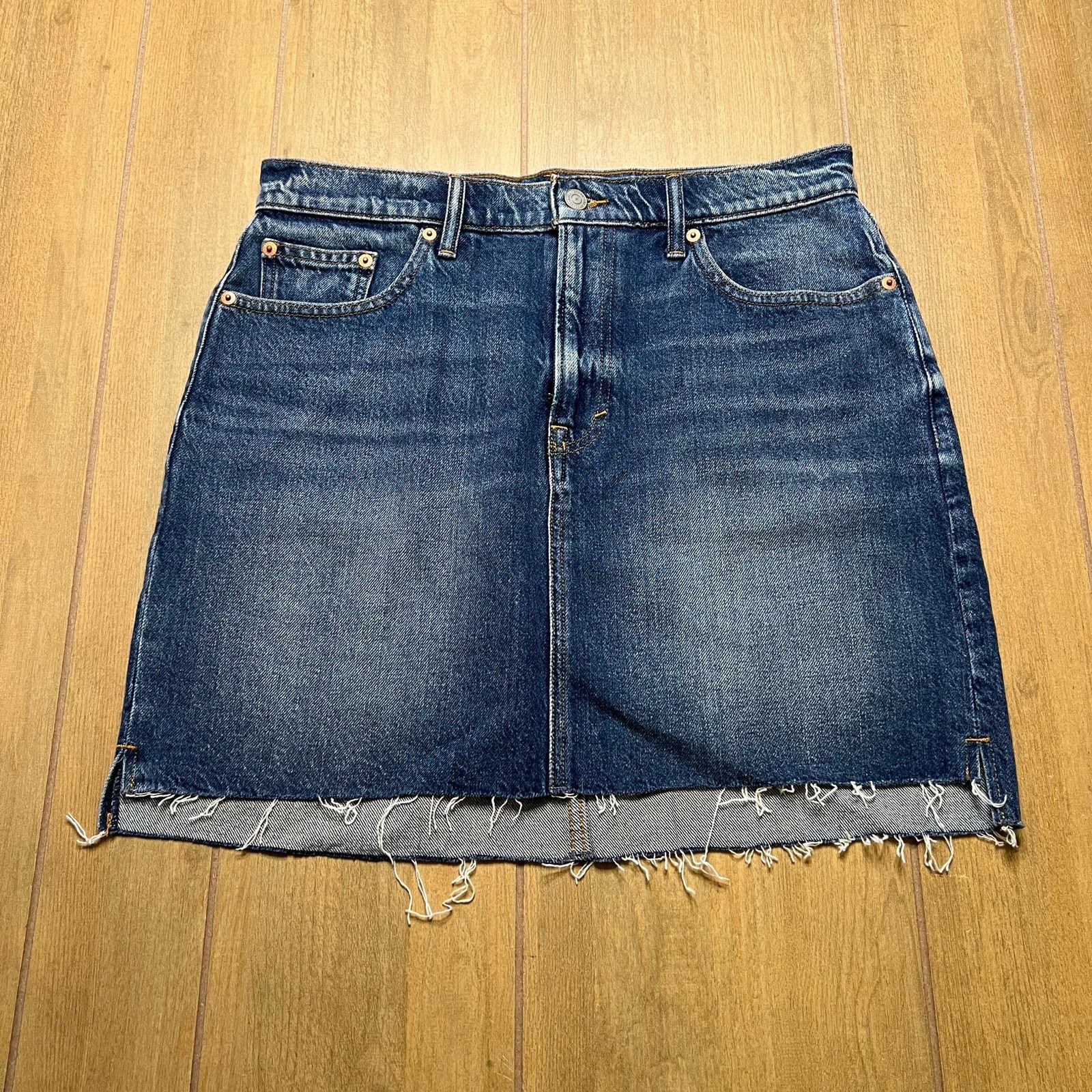 Lucky Brand Lucky Brand Women's High Rise Cut Off Skirt Blue Sz 10/30 Size 30" / US 8 / IT 44 - 1 Thumbnail