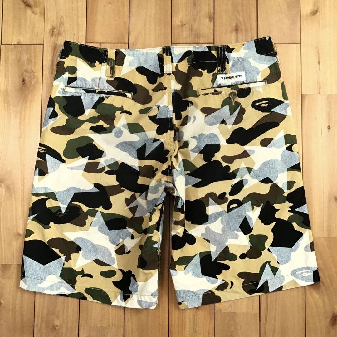 Bape × Nigo BAPE STA 1st camo yellow shorts a bathing ape star ★size L Size US 34 / EU 50 - 2 Thumbnail