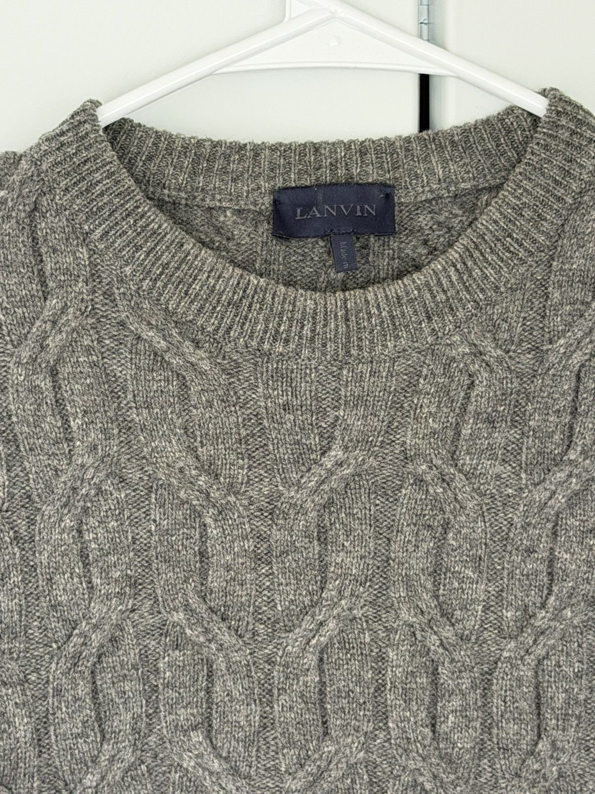 Lanvin Lanvin Grey Cable Knit Sweater Size US S / EU 44-46 / 1 - 4 Thumbnail