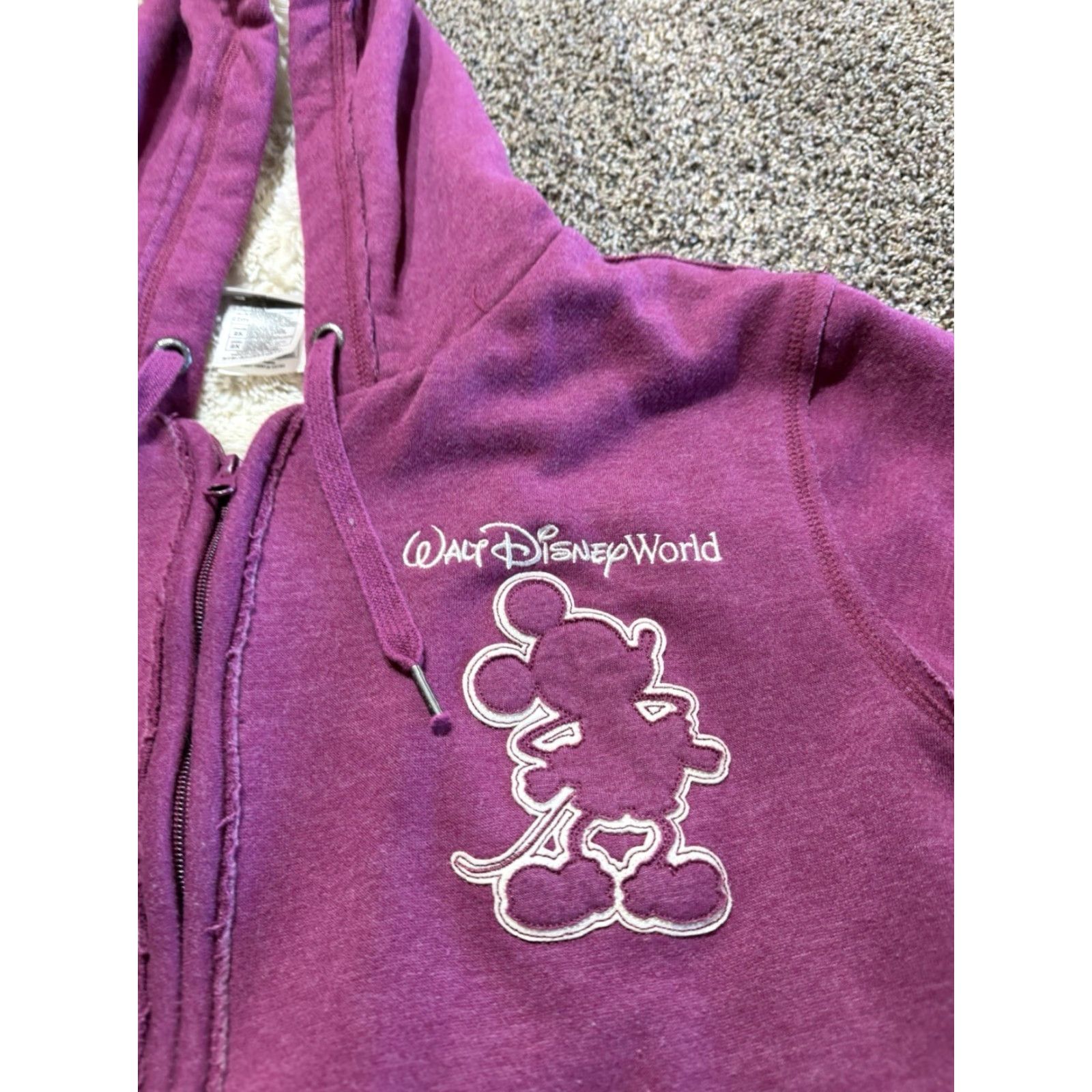 Disney Walt Disney World Parks Womens Hoodie Pullover Pink 2X 2XL Sherpa Lined Full Zip Disney Hoodie Womens Pink 2X Full Zip Sherpa Lined Size XXL / US 16-18 / IT 52-54 - 3 Thumbnail