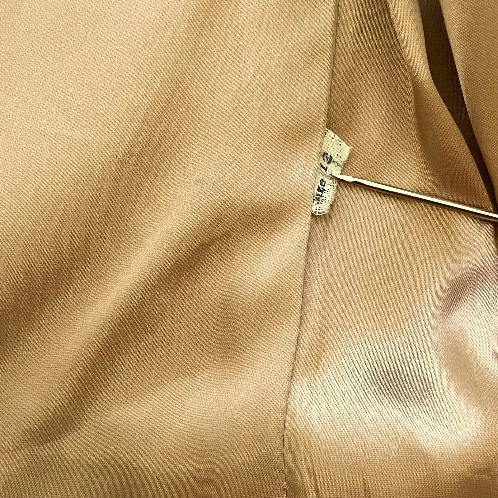 Vintage Vintage Suede Leather Coat Palomino Blonde Mink Fur Collar Size S / US 4 / IT 40 - 5 Thumbnail