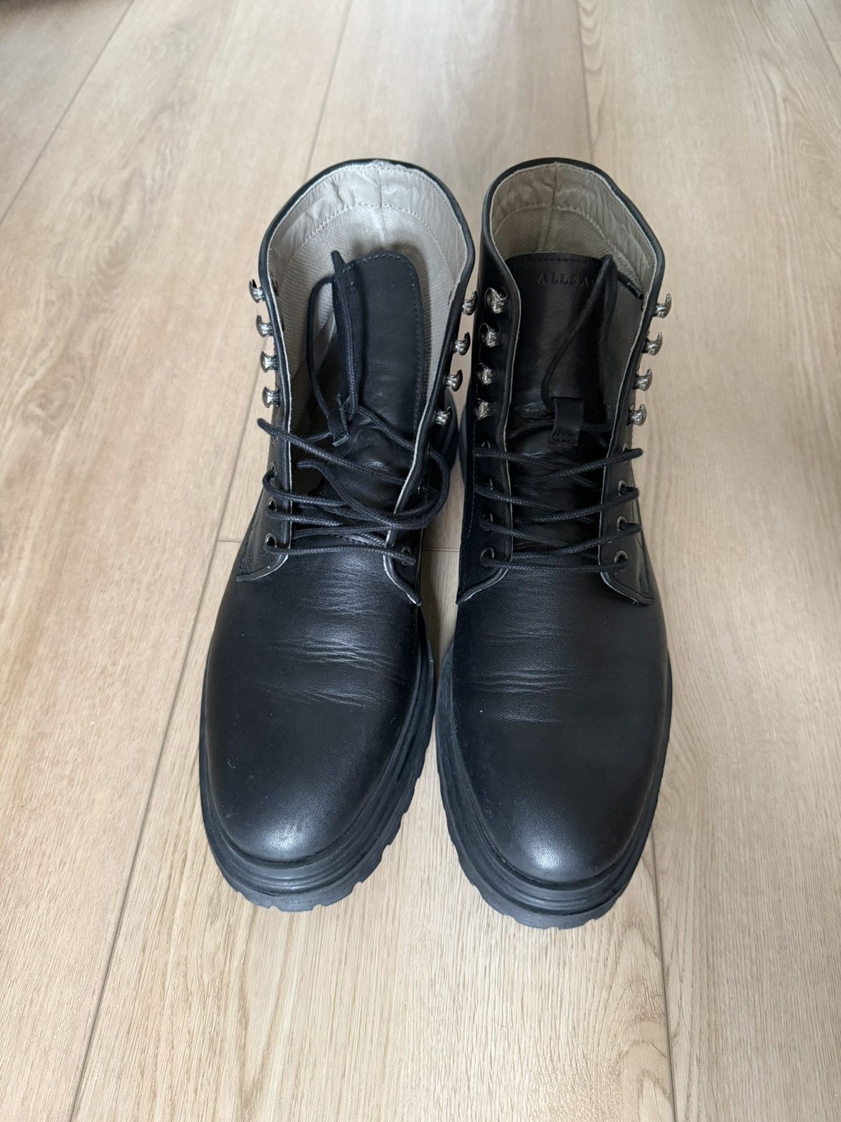Allsaints AllSaints NIDD Black Leather Boots Size US 9 / EU 42 - 1 Thumbnail