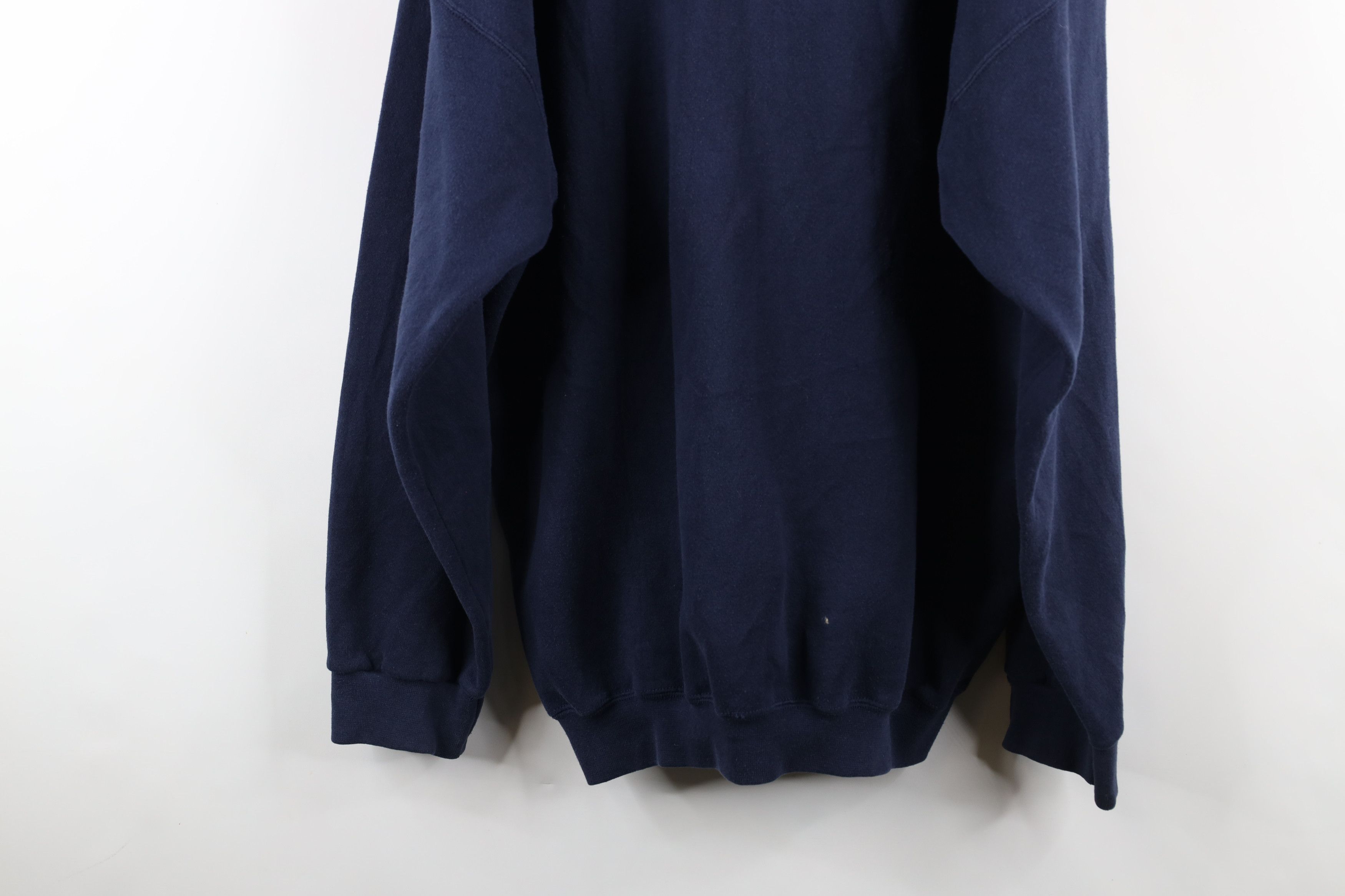 Vintage Vintage 90s Streetwear Full Zip Hoodie Sweatshirt Navy Blue Size US XXL / EU 58 / 5 - 14 Thumbnail