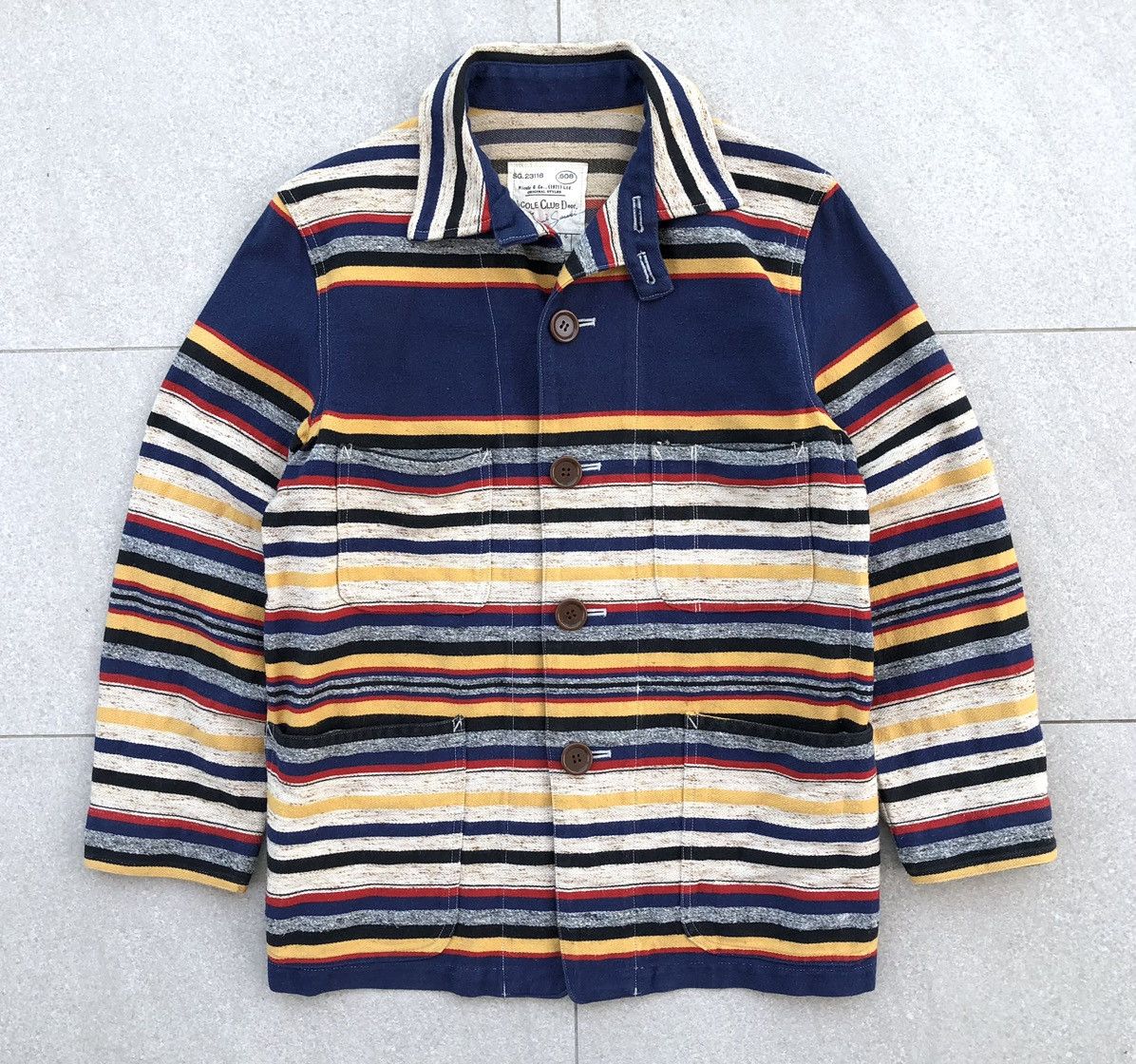 Nicole Club Nicole Club Dept. Multicolour Stripped Canves Coat Jacket Size S / US 4 / IT 40 - 5 Thumbnail