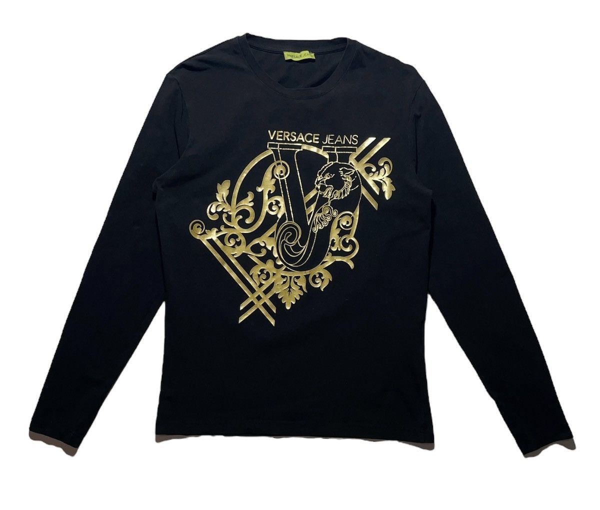 Versace Versace Jeans Big Logo Longsleeve Size US S / EU 44-46 / 1 - 1 Thumbnail