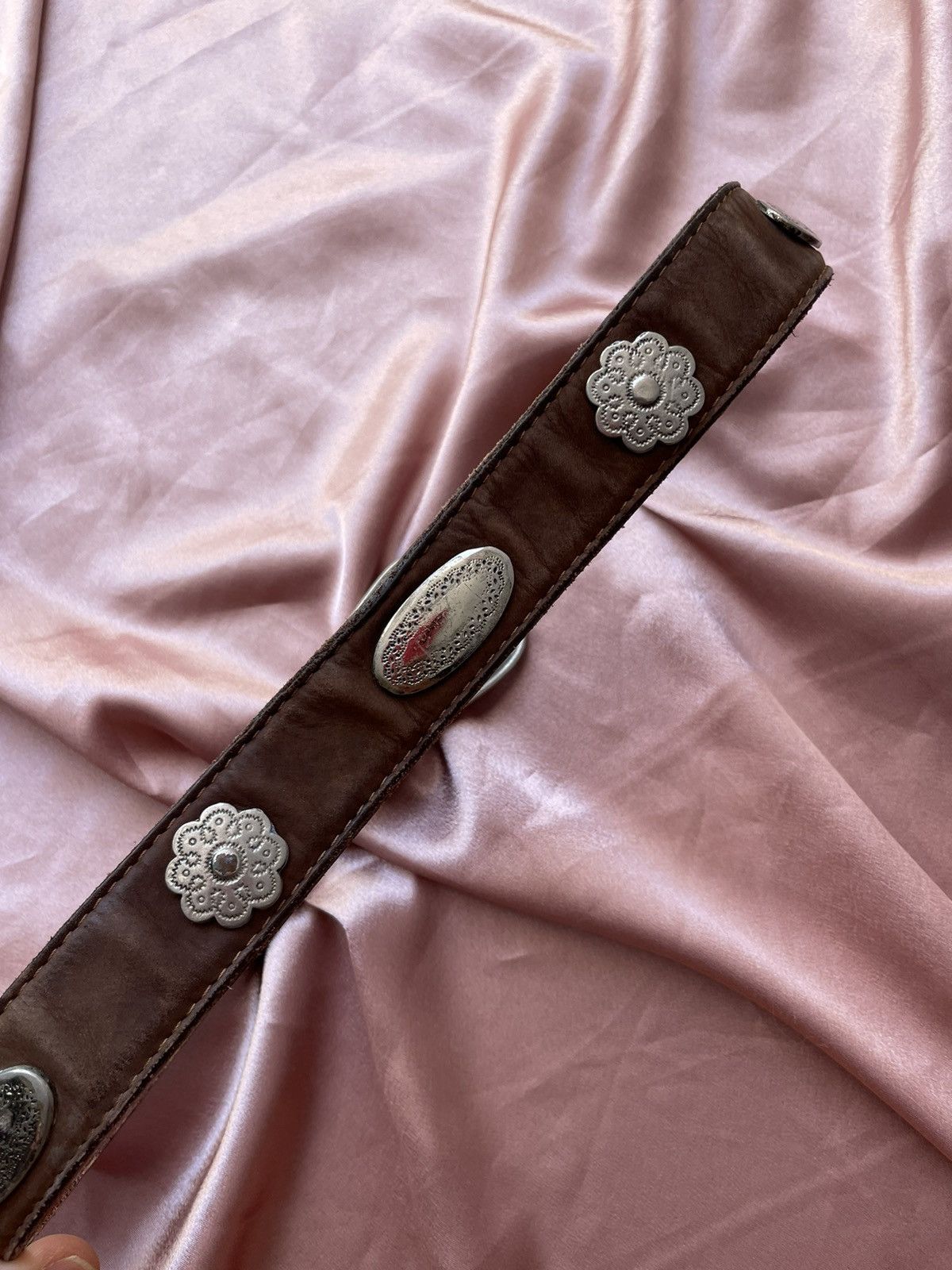 Vintage Vintage leather belt Size ONE SIZE - 11 Thumbnail