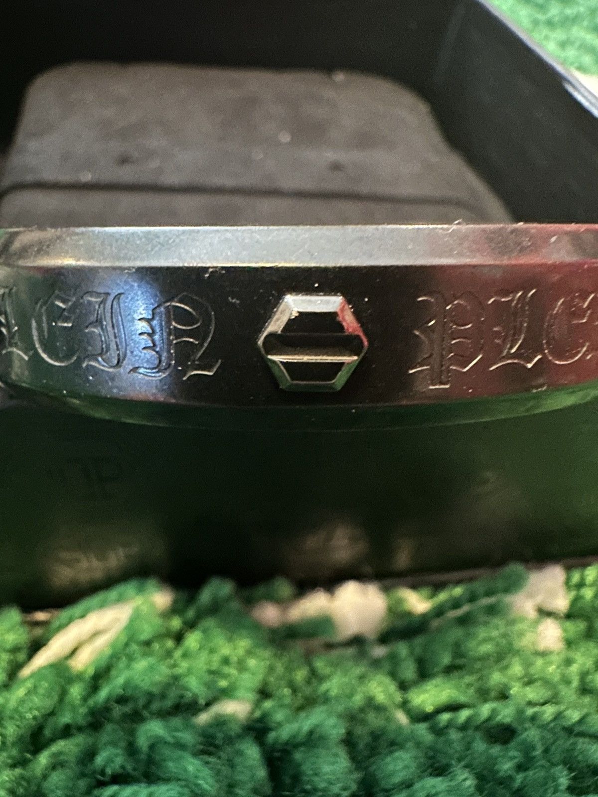 Philipp Plein Philipp Plein Gunmetal Bangle Bracelet Small Size ONE SIZE - 3 Thumbnail
